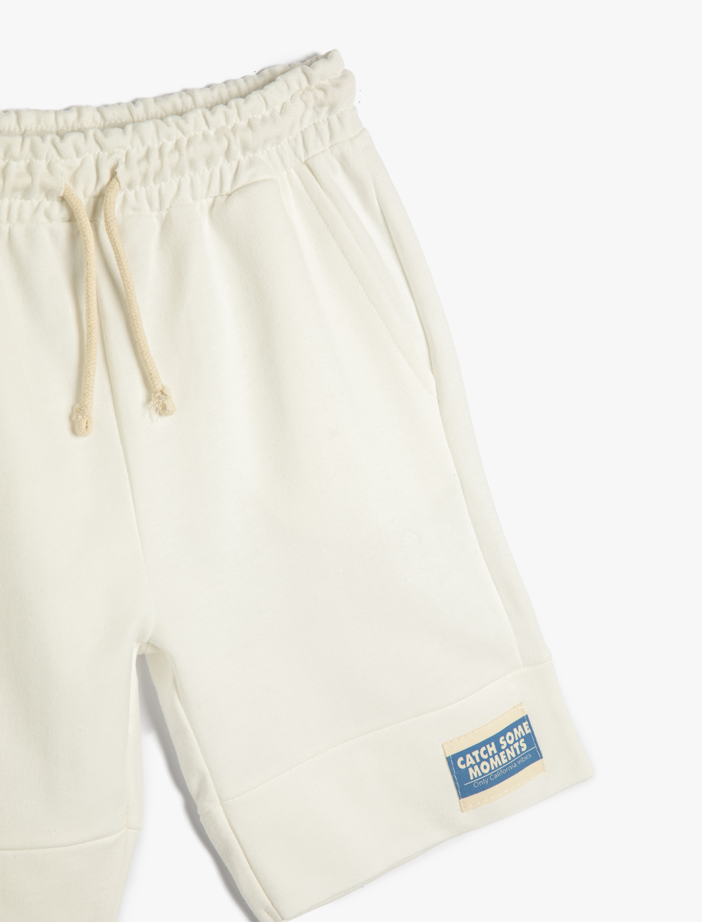  Erkek Çocuk Şort Basic Beli Bağlamalı Cepli Pamuklu