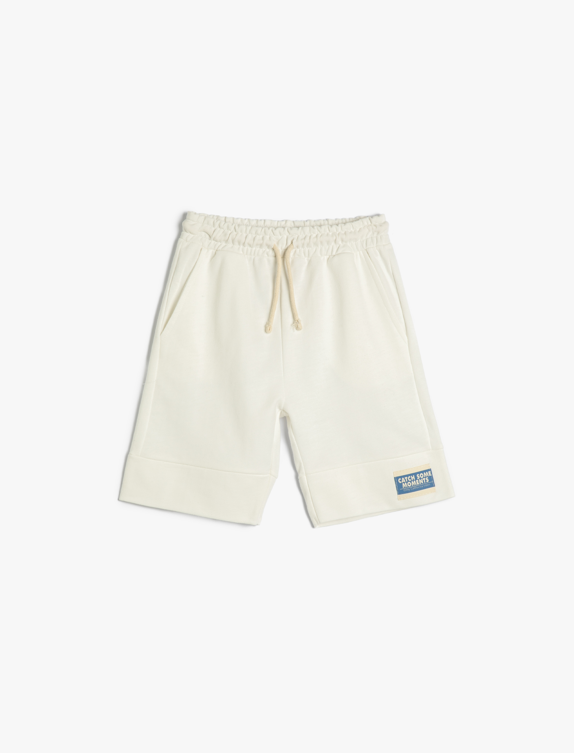  Erkek Çocuk Şort Basic Beli Bağlamalı Cepli Pamuklu