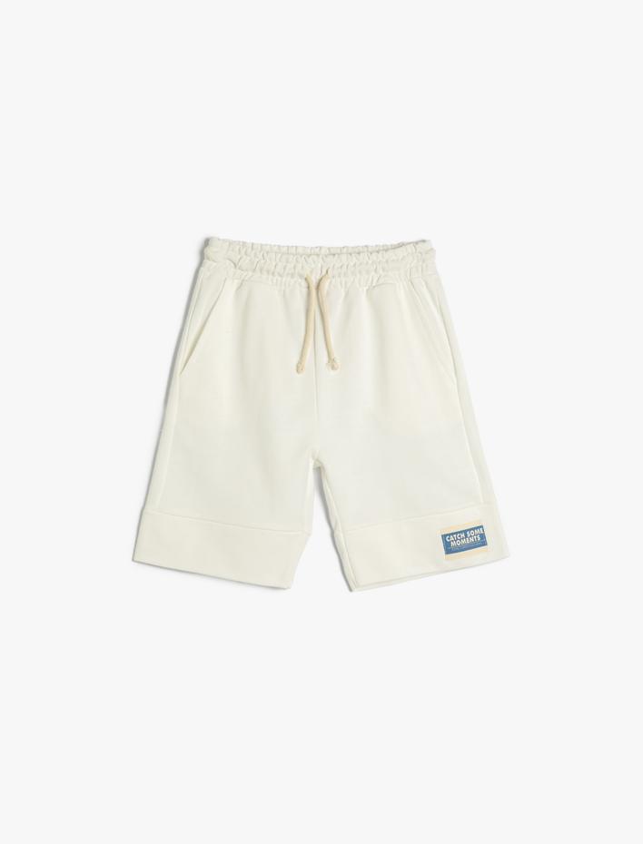 Erkek Çocuk Şort Basic Beli Bağlamalı Cepli Pamuklu