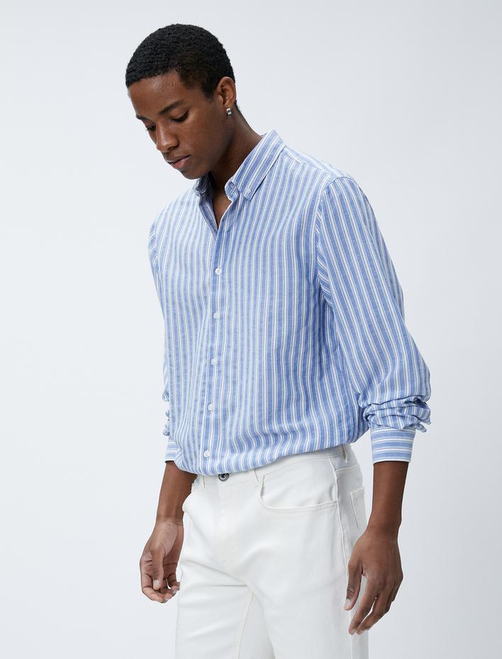  Klasik Yaka Gömlek Düğmeli