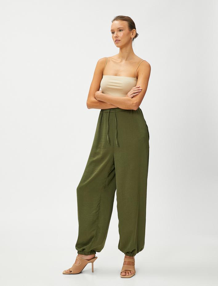  Jogger Pantolon Beli Bağlamalı Rahat Kesim