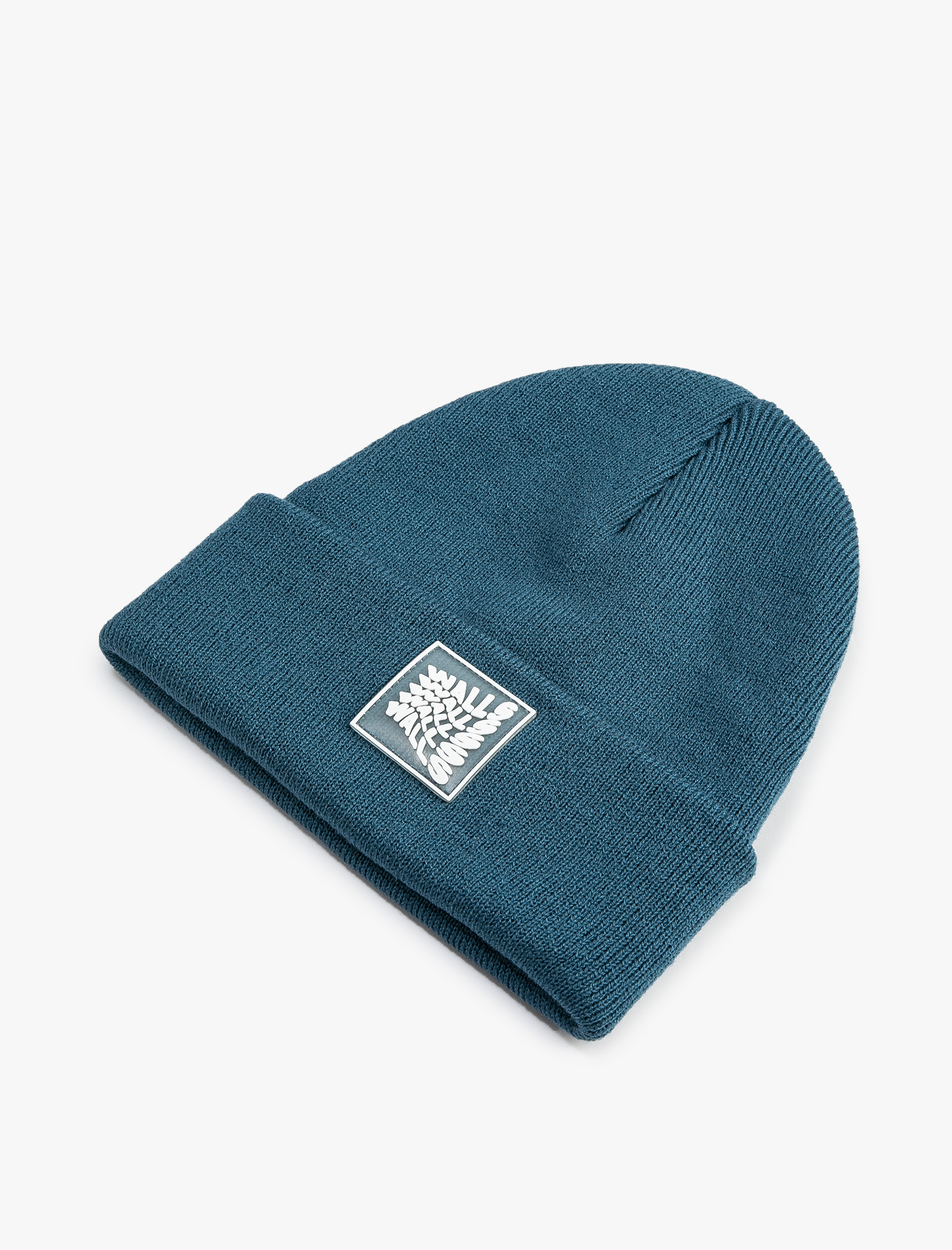  Erkek Katlı Bere Slogan Baskılı Etiket Detaylı