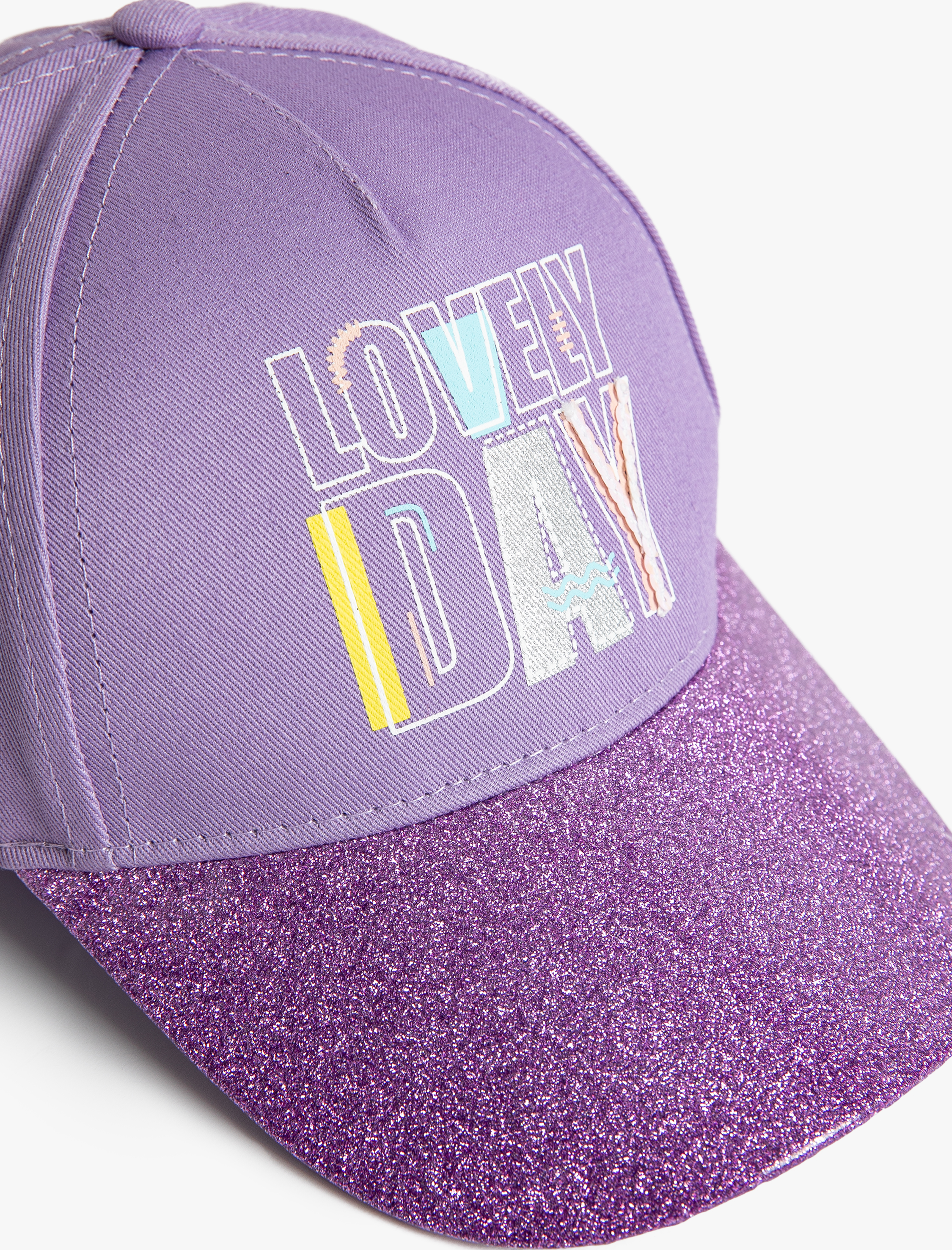  Kız Çocuk Cap Şapka Parıltılı Baskılı