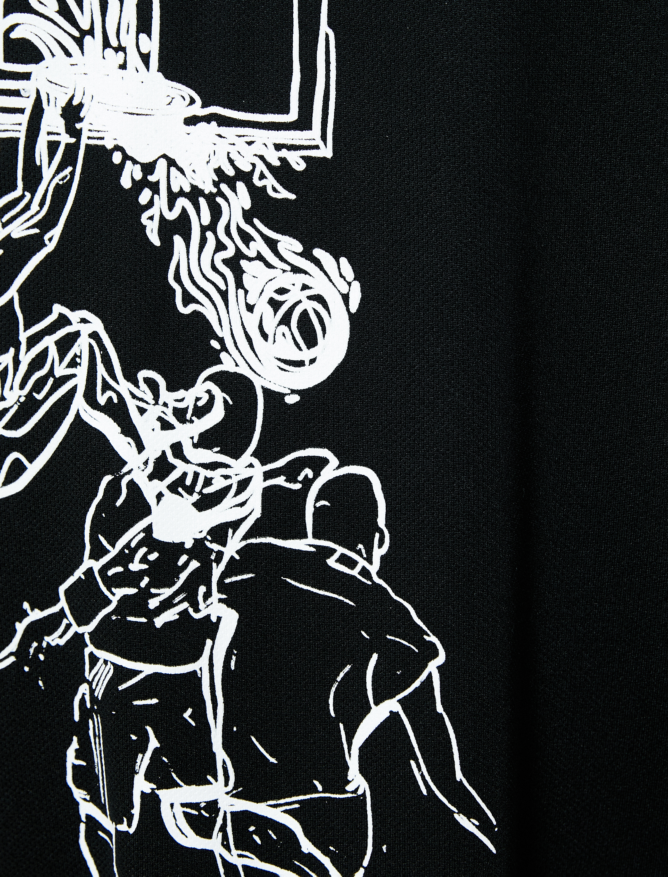   Spor Oversize Tişört Basketbol Baskılı Bisiklet Yaka Yarım Kollu