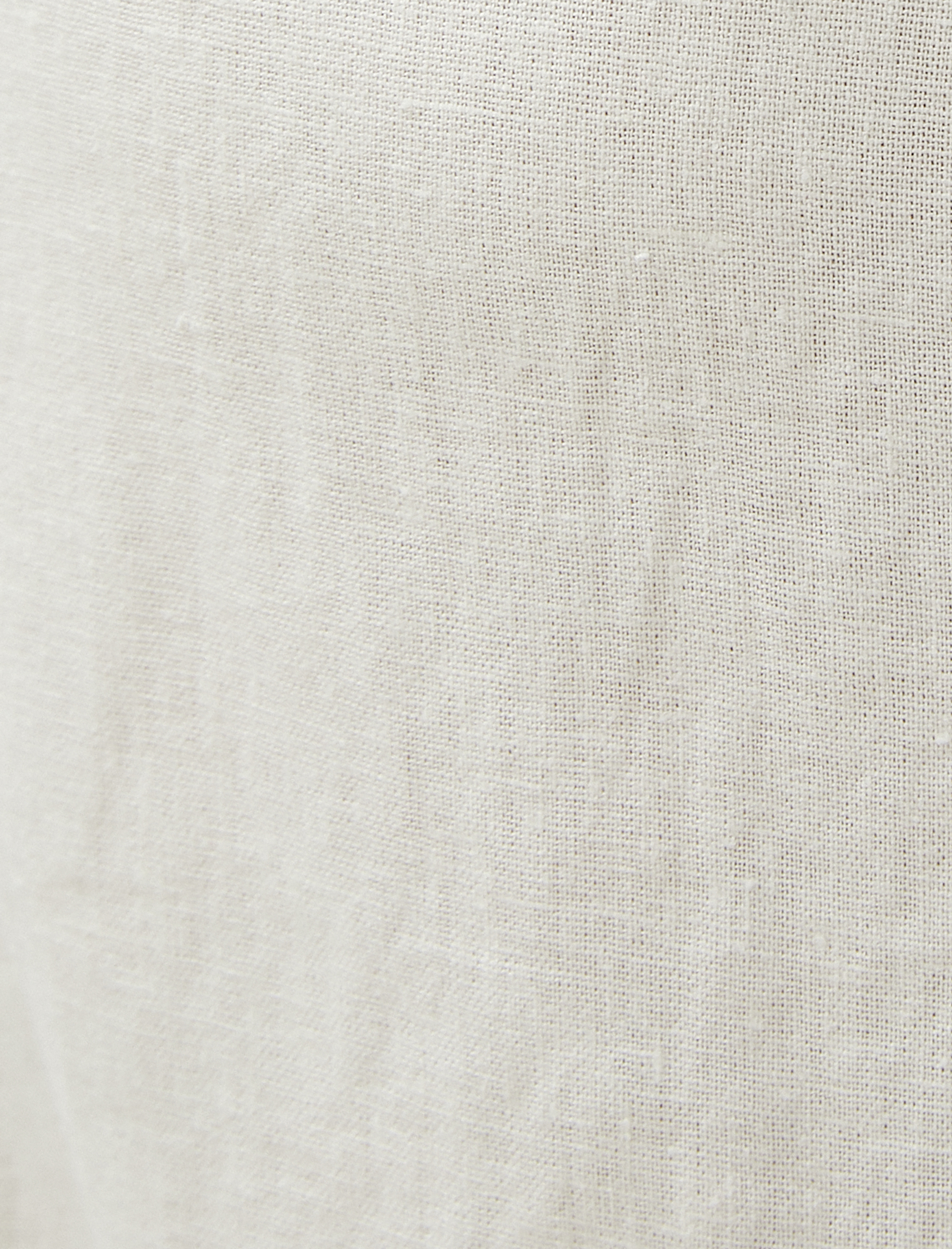   Midi Elbise İnce Askılı Yırtmaçlı Önü Düğmeli Keten Karışımlı