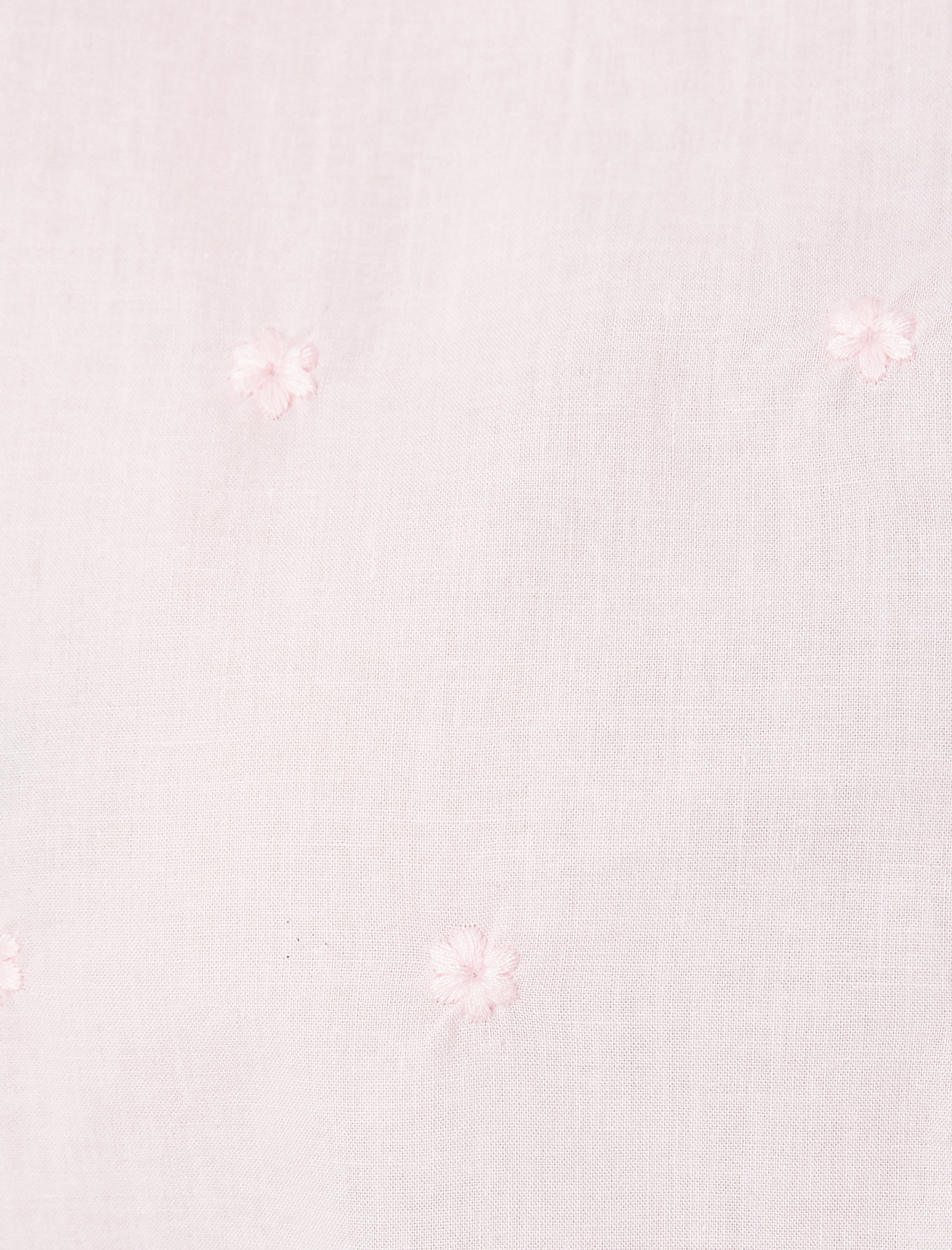   Oversize Gömlek Çiçek İşlemeli Pamuklu