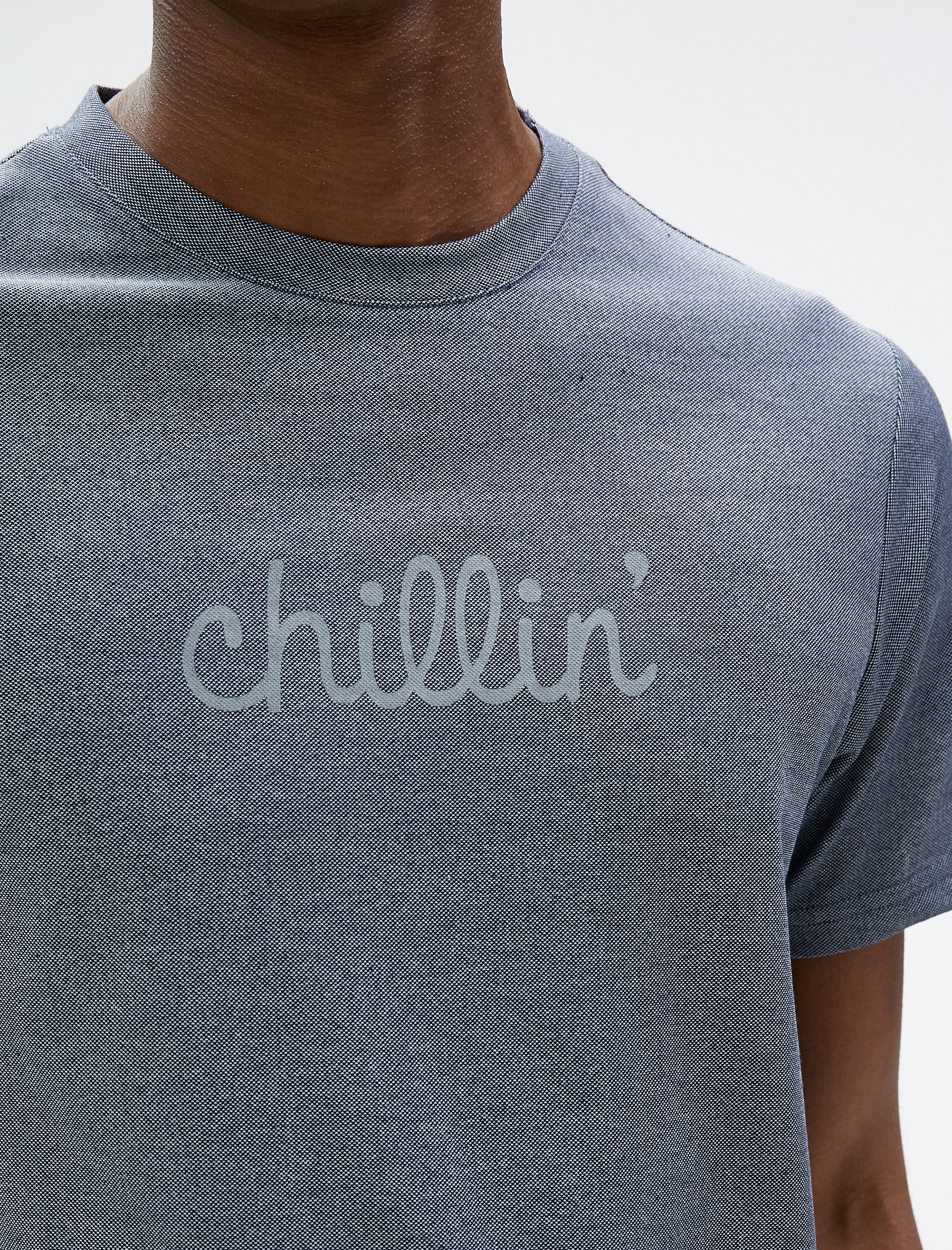   Slogan Baskılı Tişört Bisiklet Yaka Dar Kesim Kısa Kollu