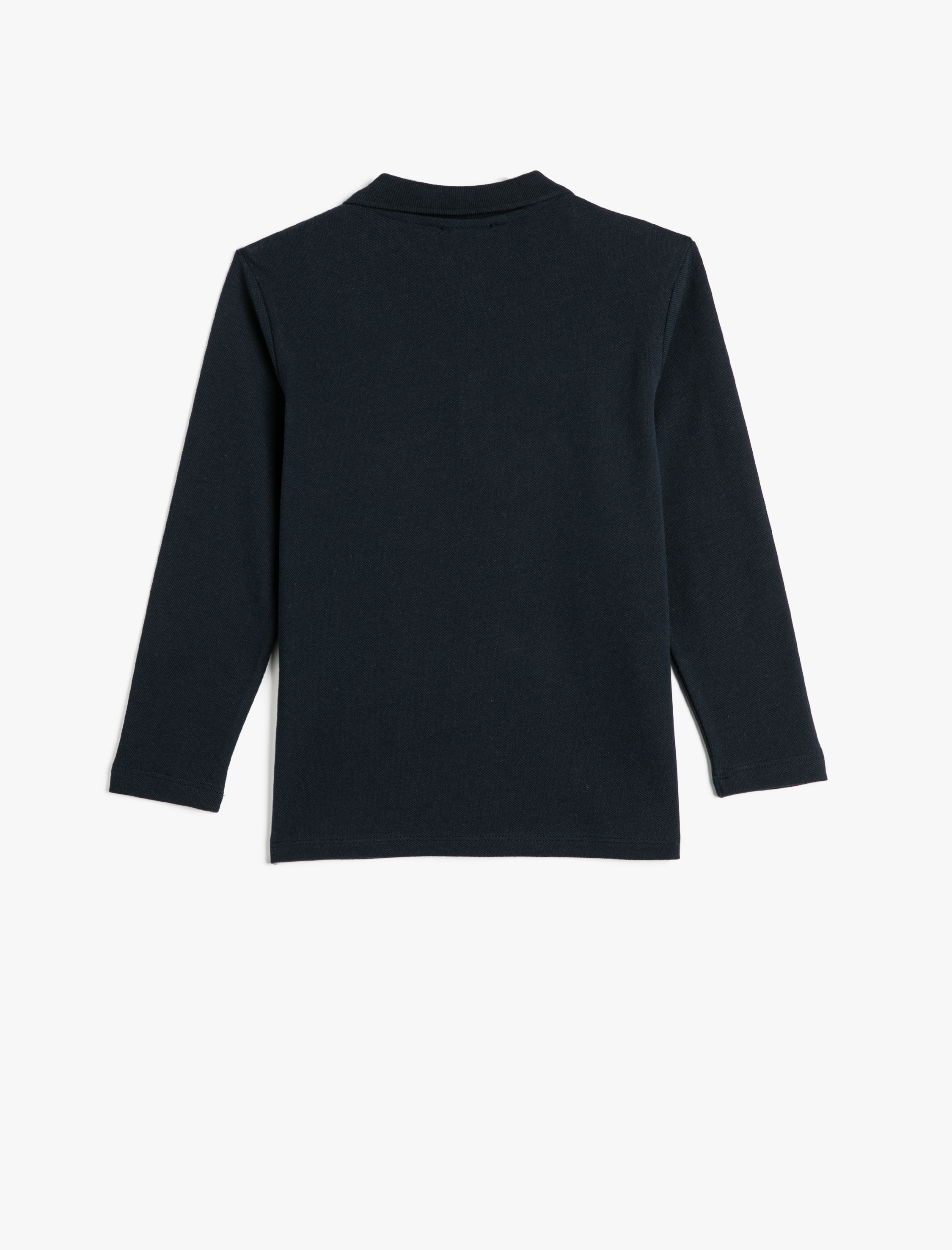  Erkek Çocuk Polo Tişört Uzun Kollu Düğmeli