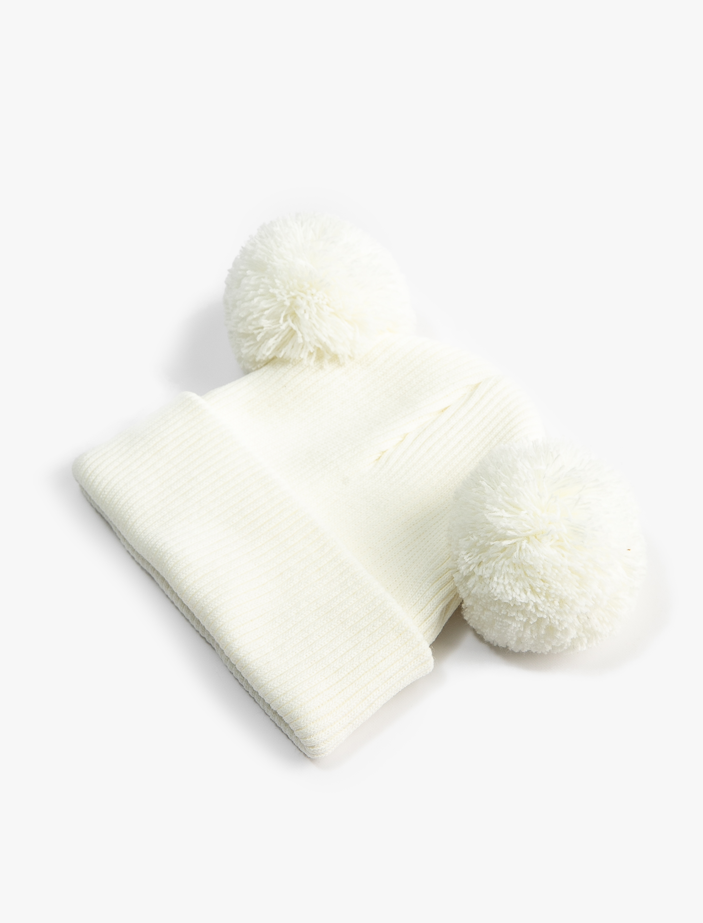  Kız Bebek Ponponlu Triko Bere