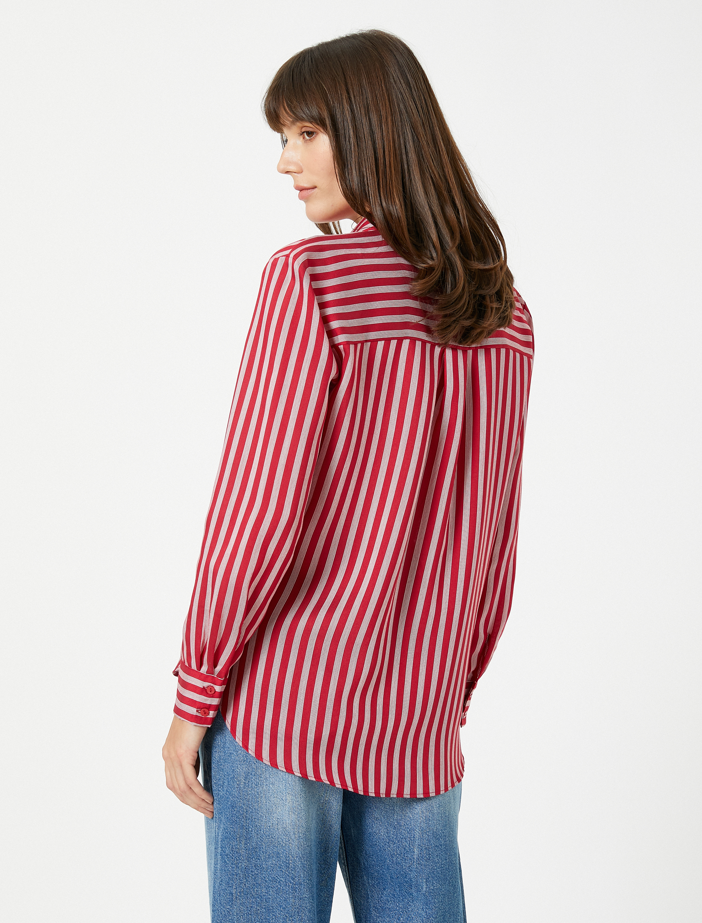   Uzun Kollu Gömlek Düğmeli