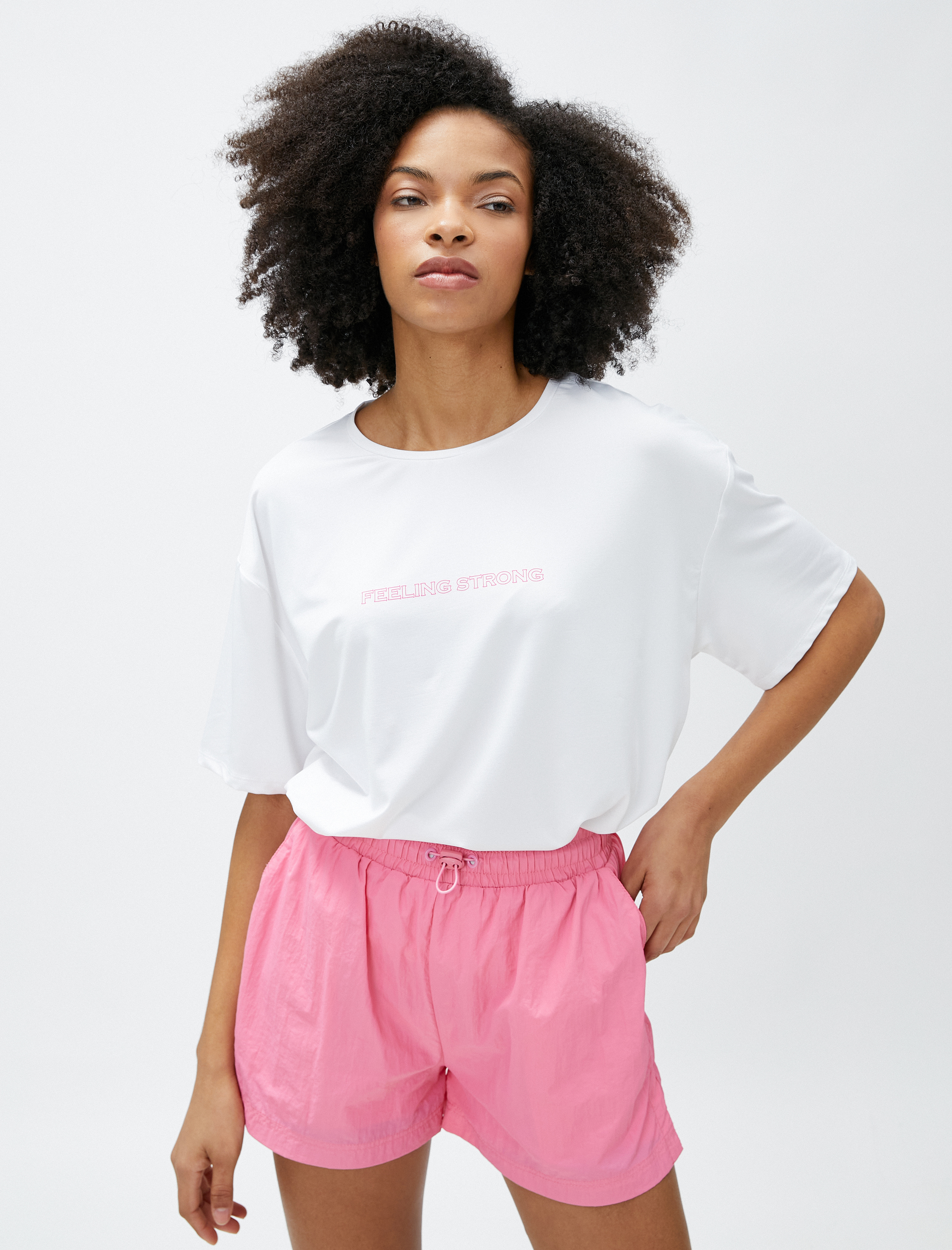   Oversize Baskılı Spor Tişört
