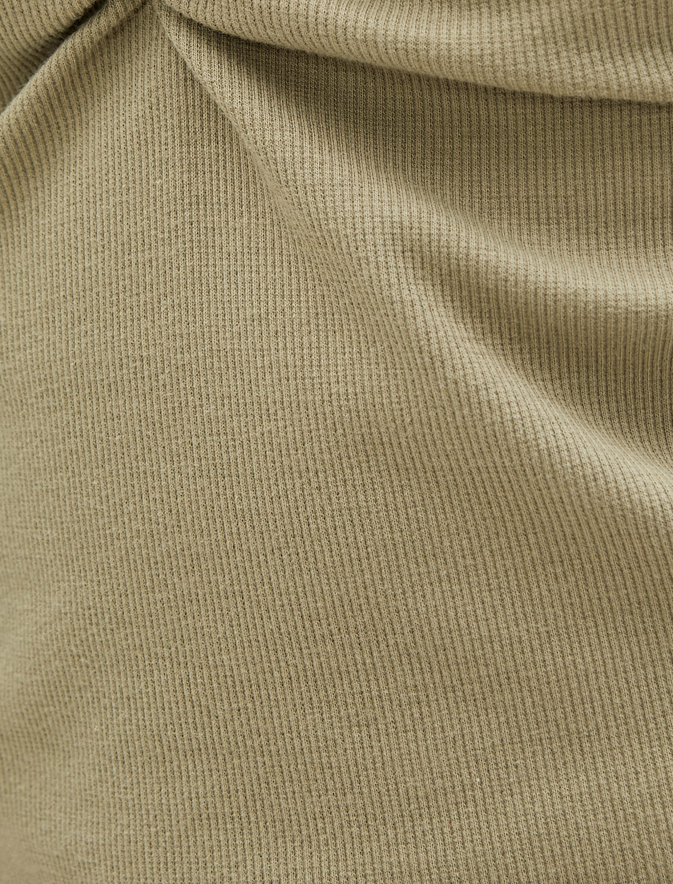   Büzgü Detaylı Tişört V Yaka Kısa Kollu