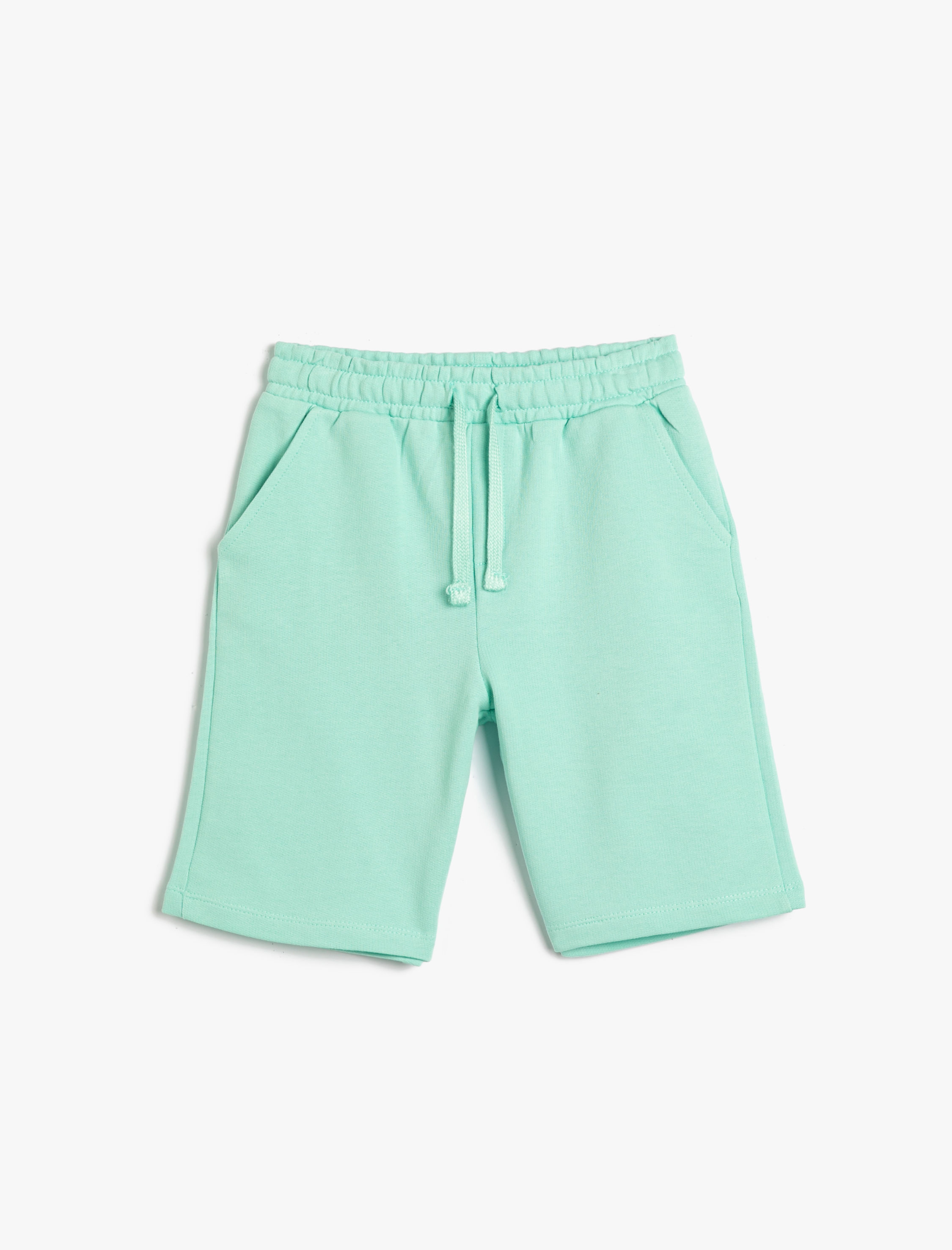  Erkek Çocuk Basic Şort Beli Bağlamalı Cepli Pamuklu