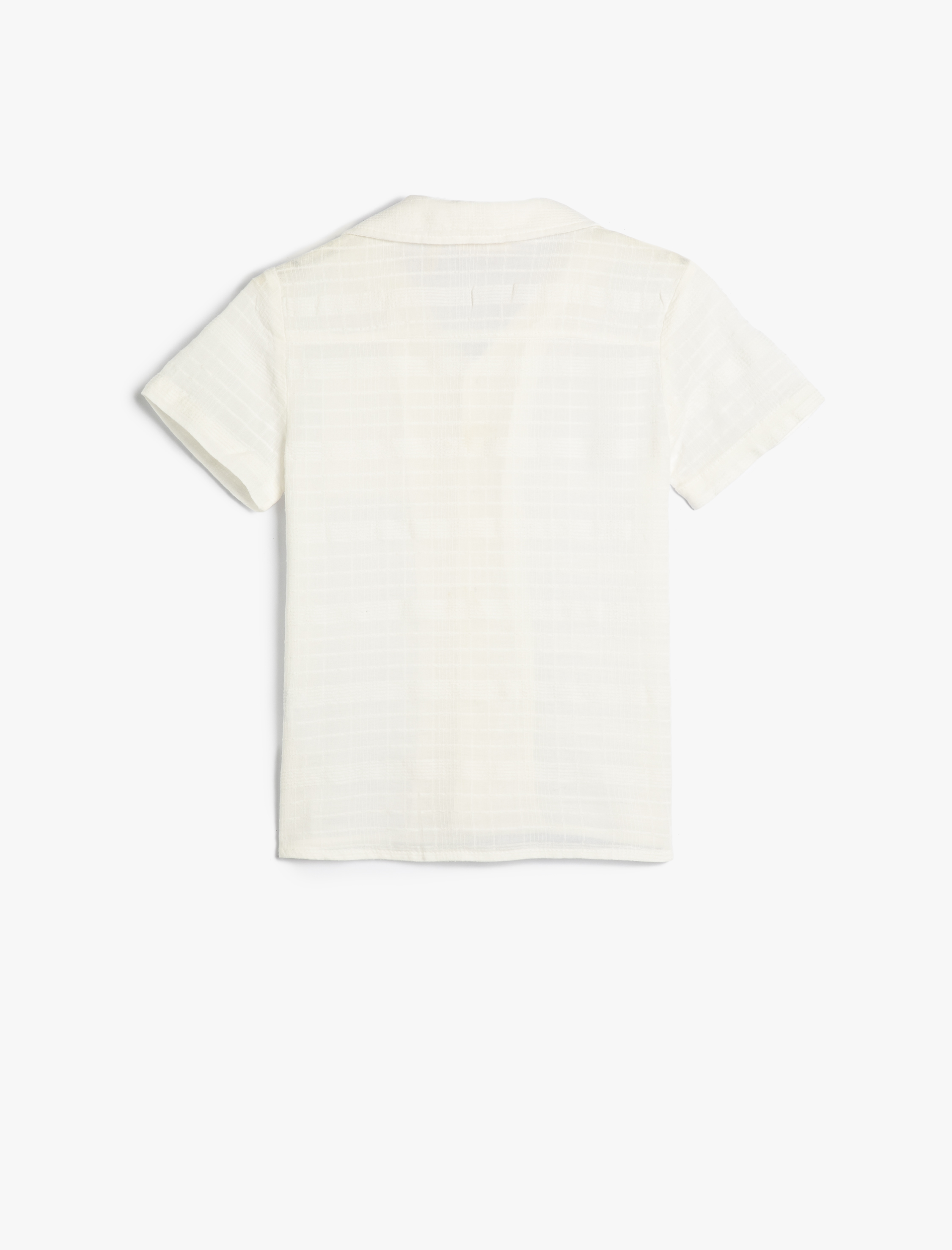  Erkek Çocuk Gömlek Kısa Kollu Cep Detaylı Pamuklu