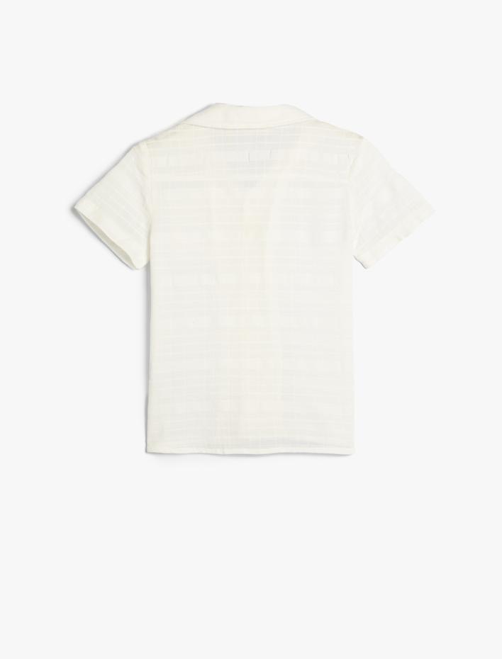 Erkek Çocuk Gömlek Kısa Kollu Cep Detaylı Pamuklu