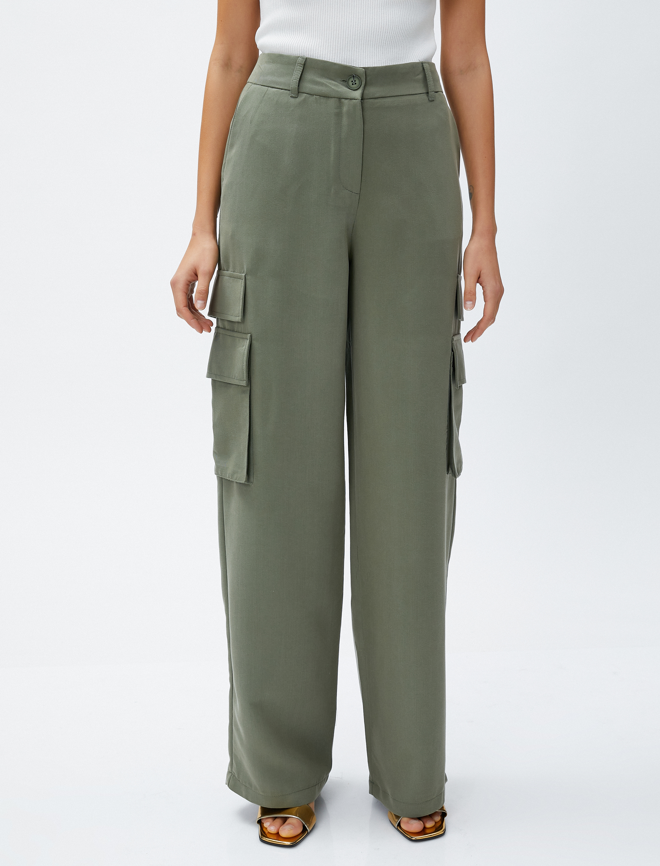   Kargo Pantolon Geniş Paça Modal Karışımlı