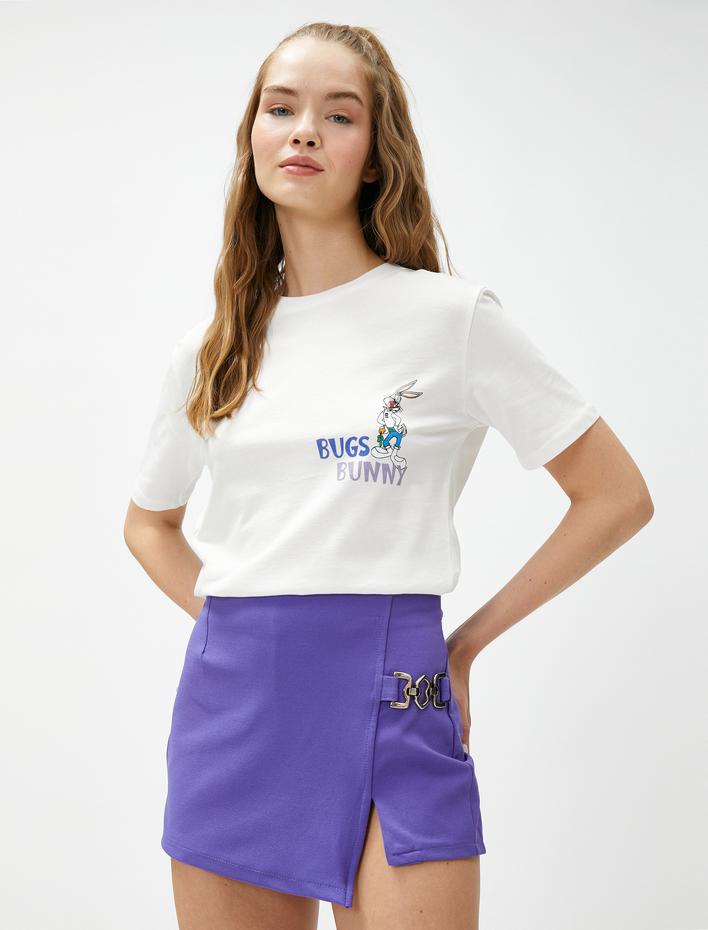  Bugs Bunny Tişört Lisanslı Baskılı Bisiklet Yaka Pamuklu