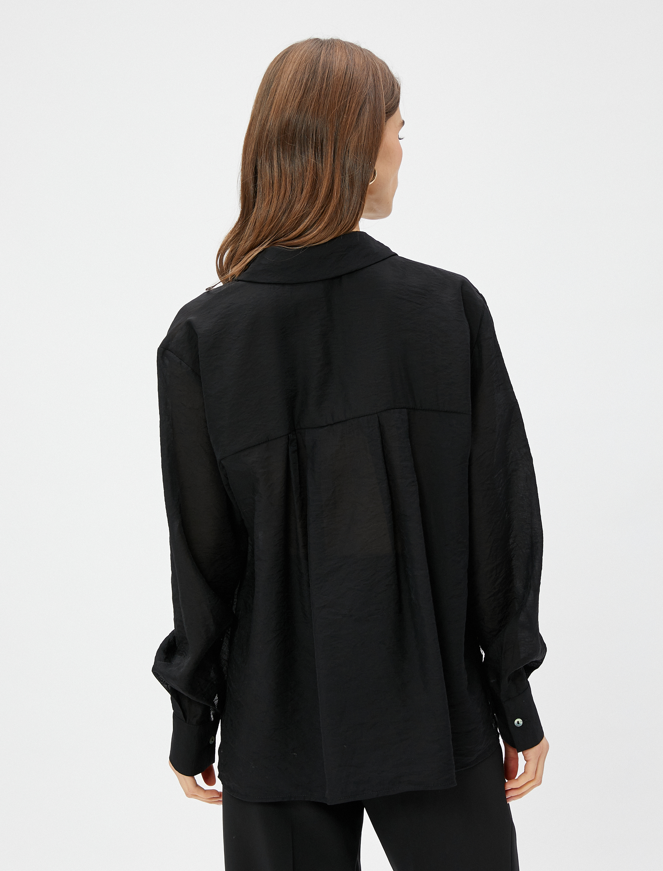   İnci Detaylı Gömlek Relax Fit Uzun Kollu