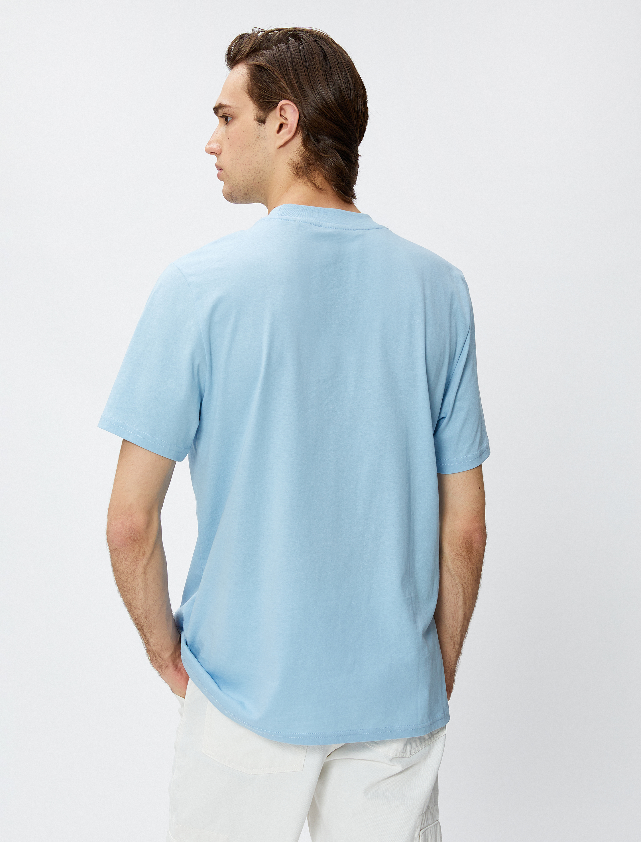   Basic Tişört Bisiklet Yaka Kısa Kollu