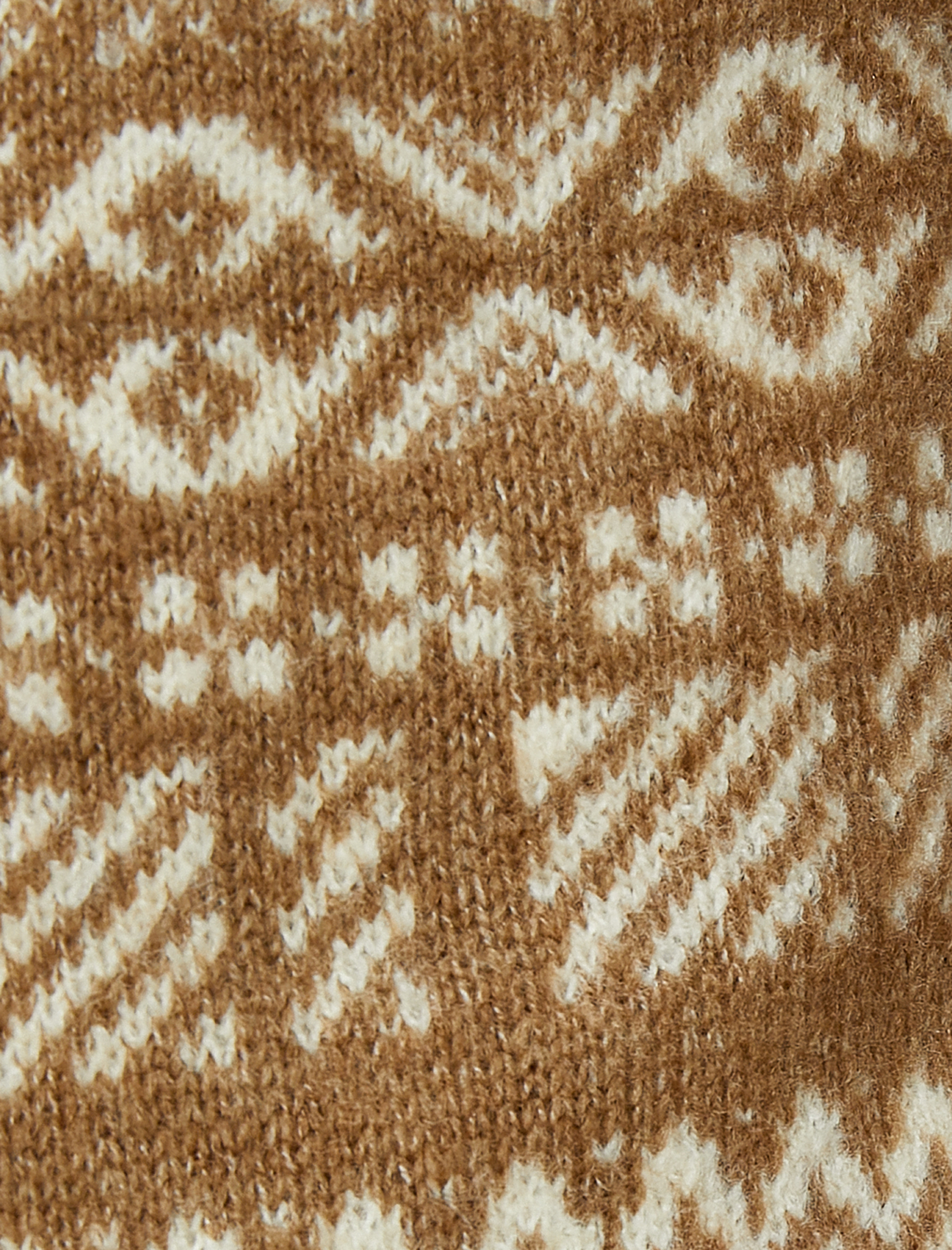   Yılbaşı Kazağı Uzun Kollu Bisiklet Yaka Etnik Desenli