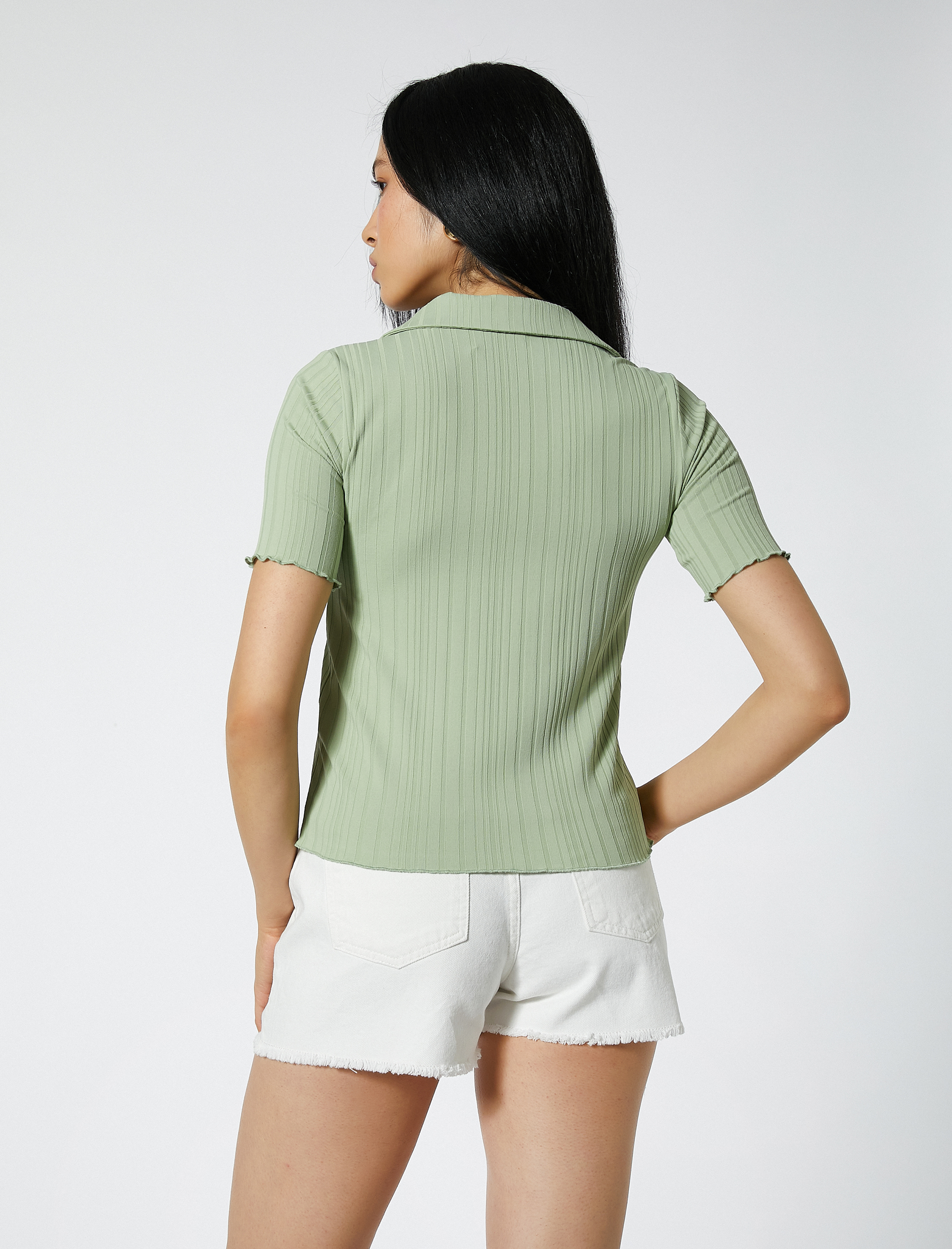   Kısa Kollu Gömlek Dar Kesim