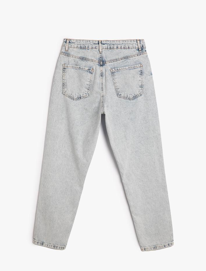  Yüksek Bel Kot Pantolon Rahat Kesim - Mom Jeans