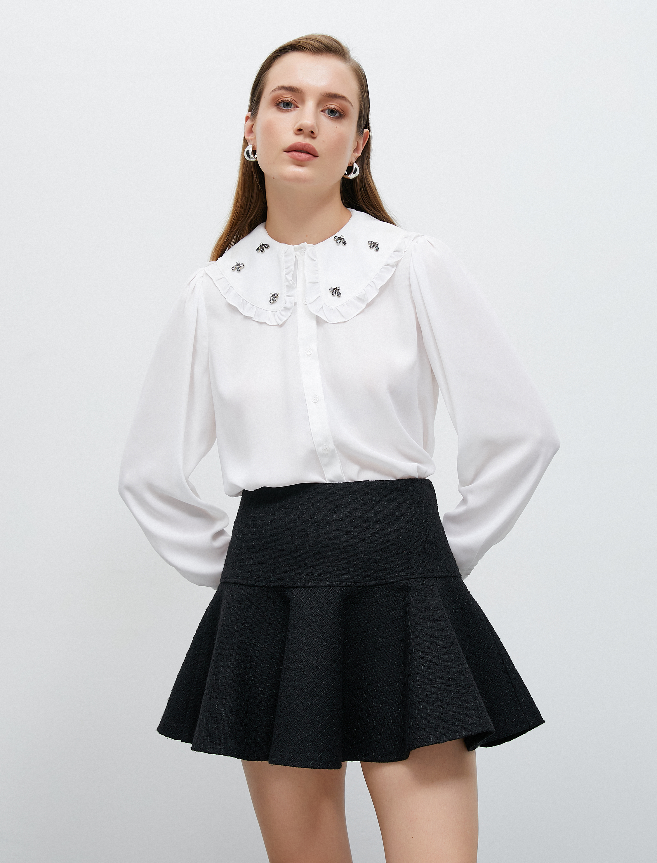   Volanlı Kışlık Mini Etek