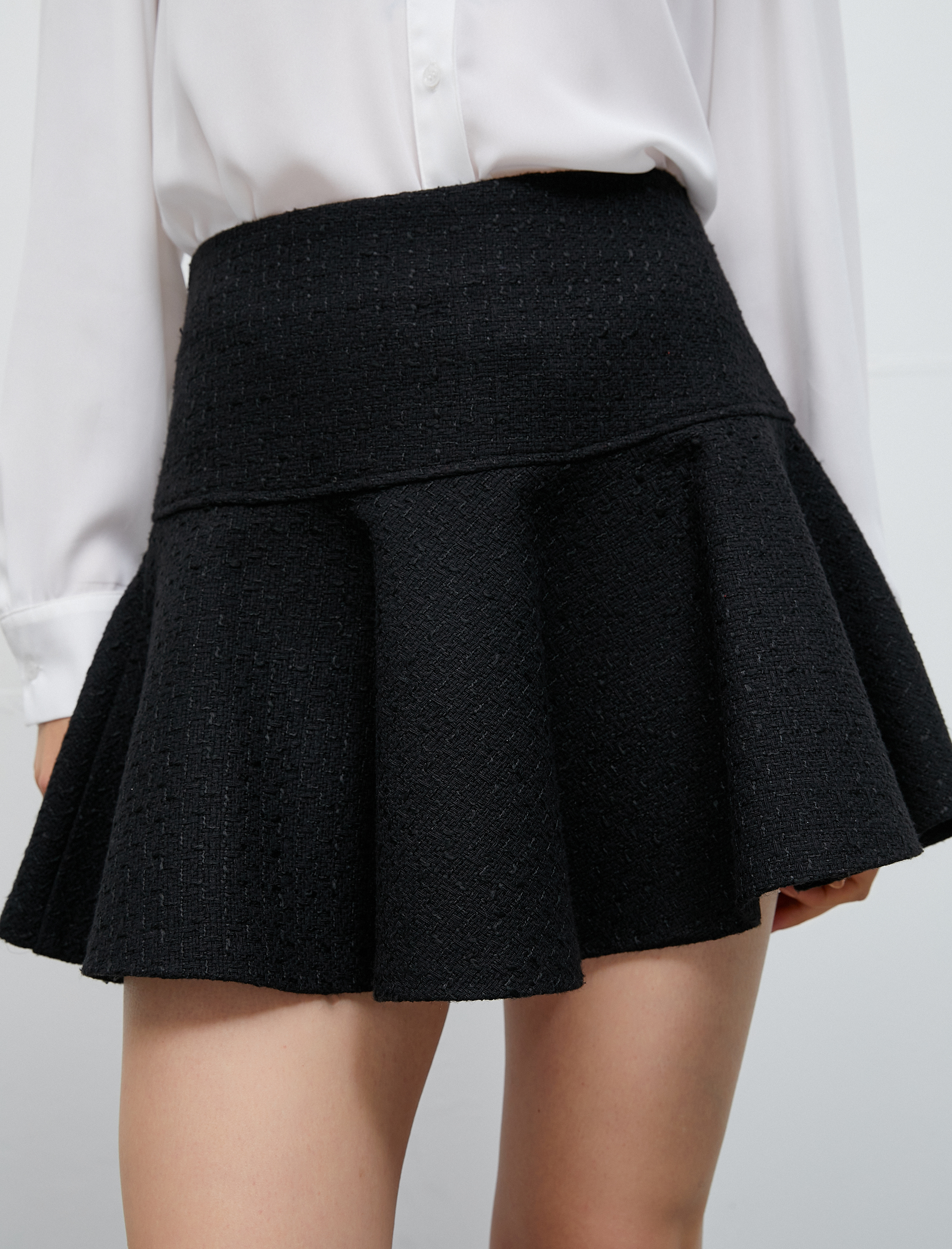   Volanlı Kışlık Mini Etek