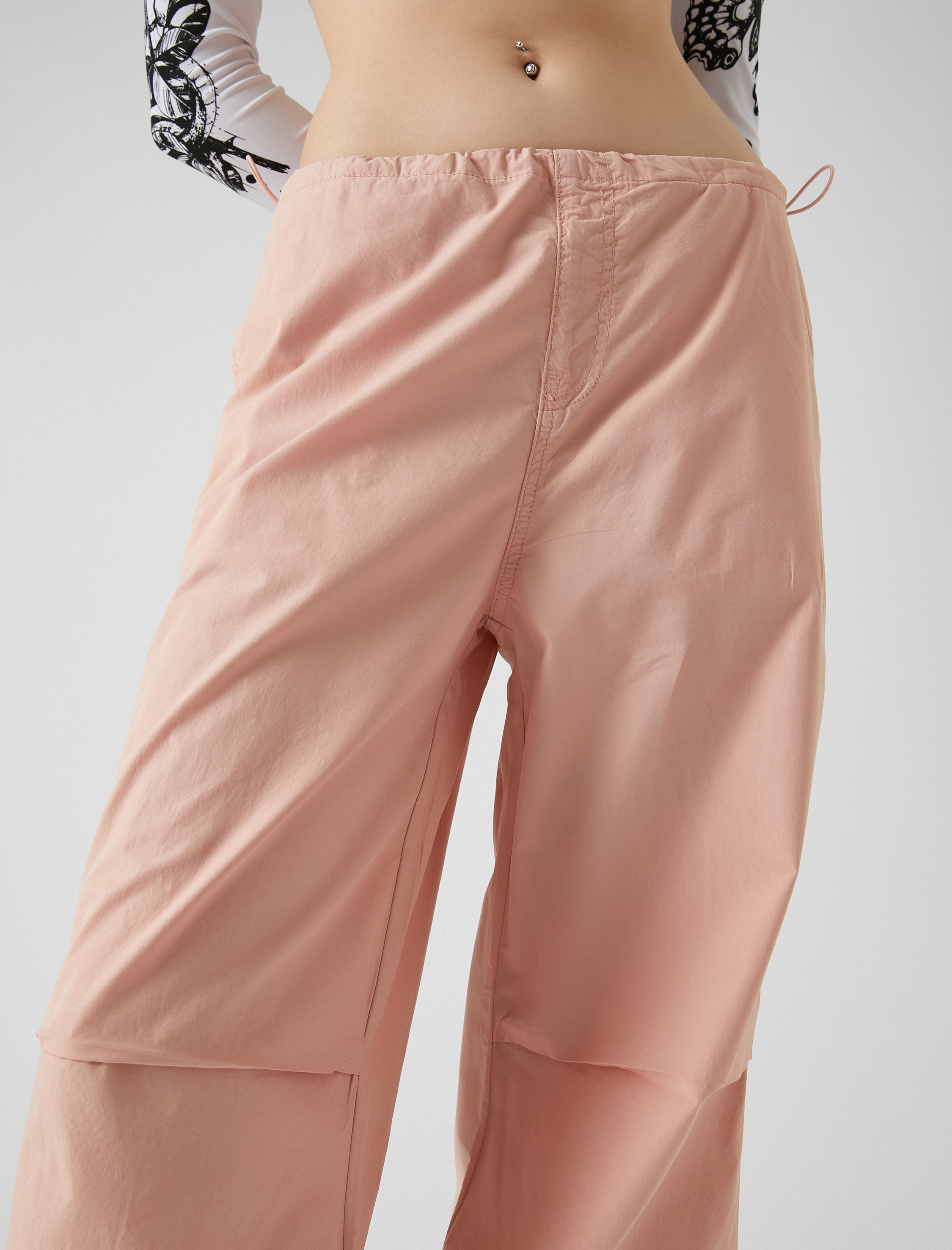   Paraşüt Pantolon Cep Detaylı Lastikli Stoperli Pamuklu