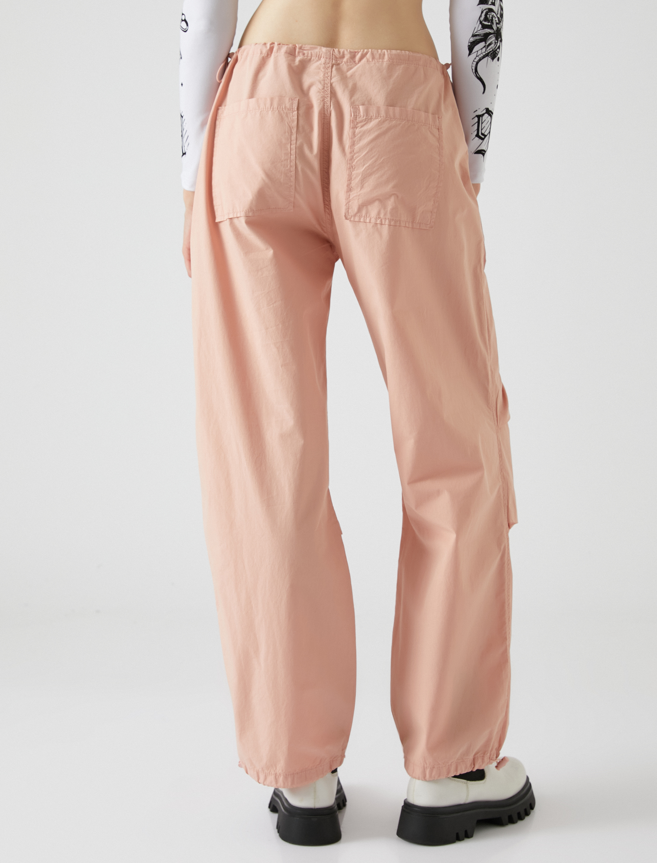   Paraşüt Pantolon Cep Detaylı Lastikli Stoperli Pamuklu