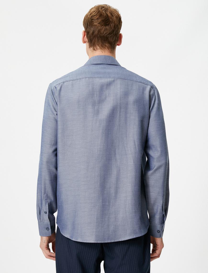  Basic Gömlek Uzun Kollu Klasik Yaka Düğmeli Non Iron