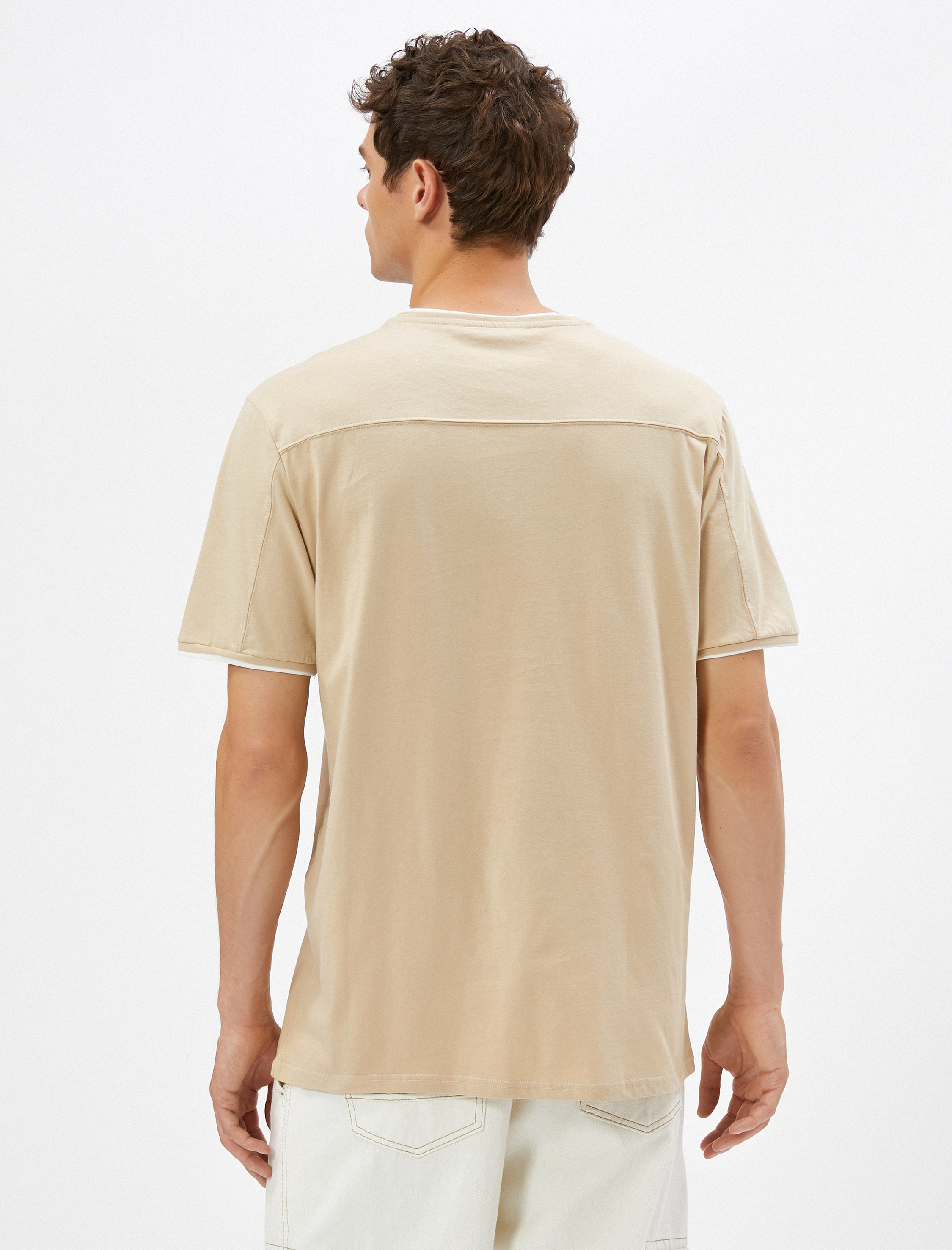   Basic Tişört Bisiklet Yaka Kısa Kollu Pamuklu