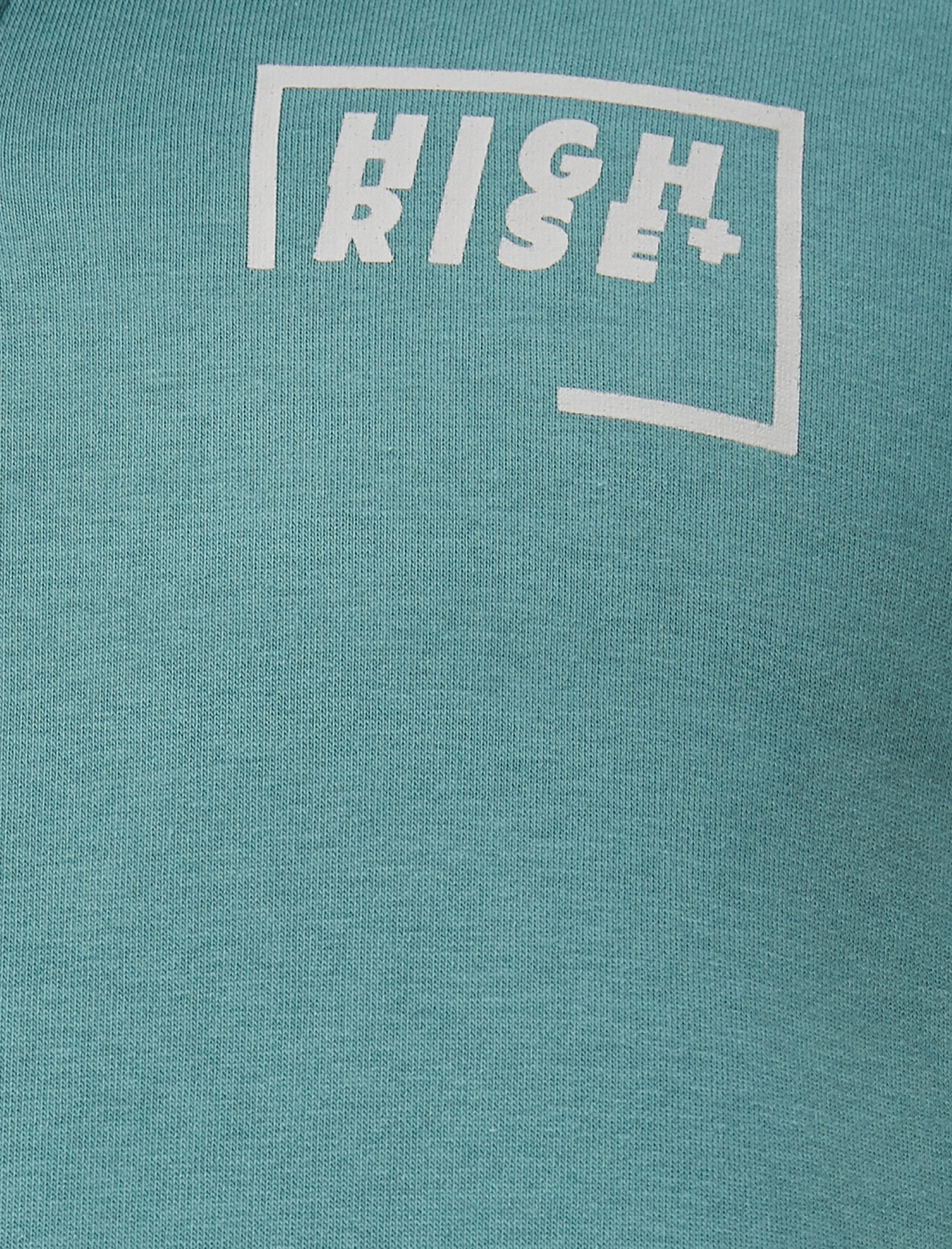   Yarım Fermuarlı Sweatshirt Slogan Baskılı Dik Yaka Ribanalı Şardonlu