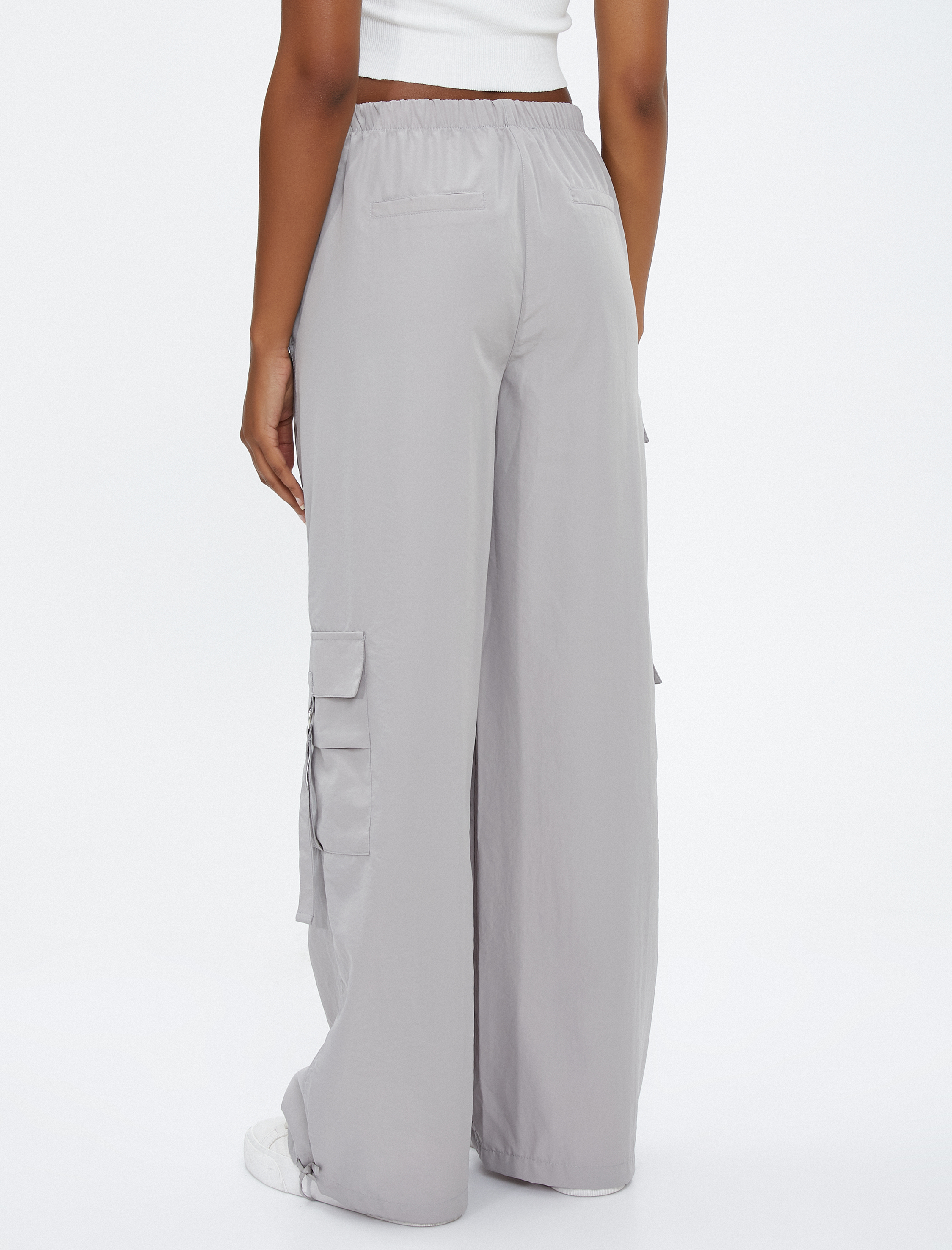 Kargo Pantolon Bol Paça Rahat Kesim Yandan Çok Cepli