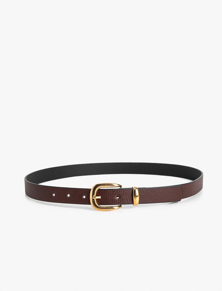 Kadın Kemer Suni Deri Metal Tokalı