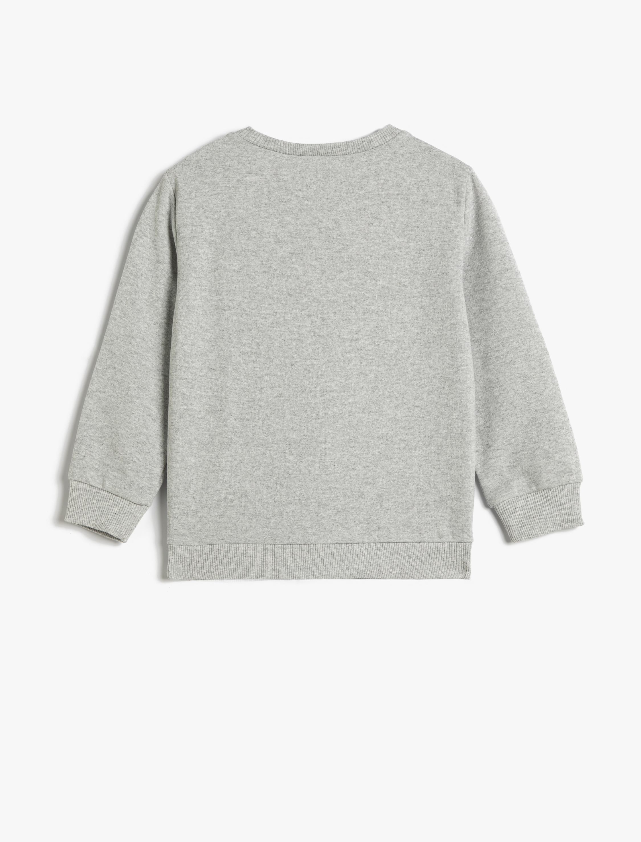  Erkek Çocuk Sweatshirt Şardonlu Bisiklet Yaka Kaplan Baskılı Pamuklu