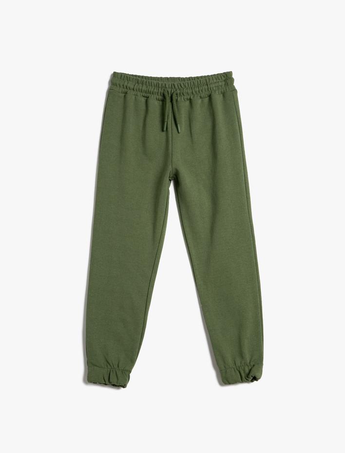 Erkek Çocuk Basic Jogger Eşofman Altı Beli Bağlamalı Şardonlu