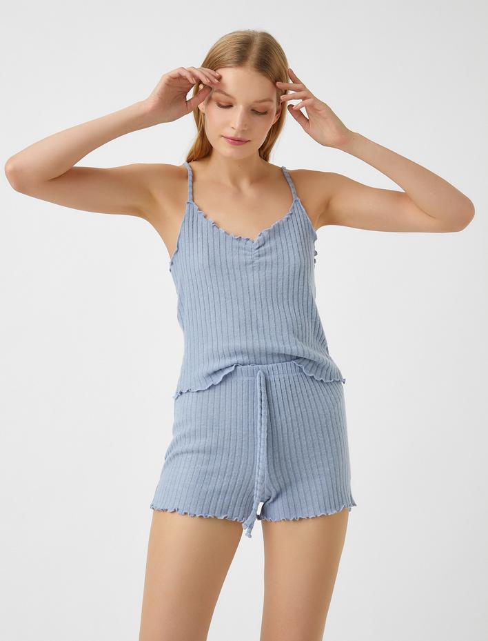  Askılı Fırfırlı Atlet