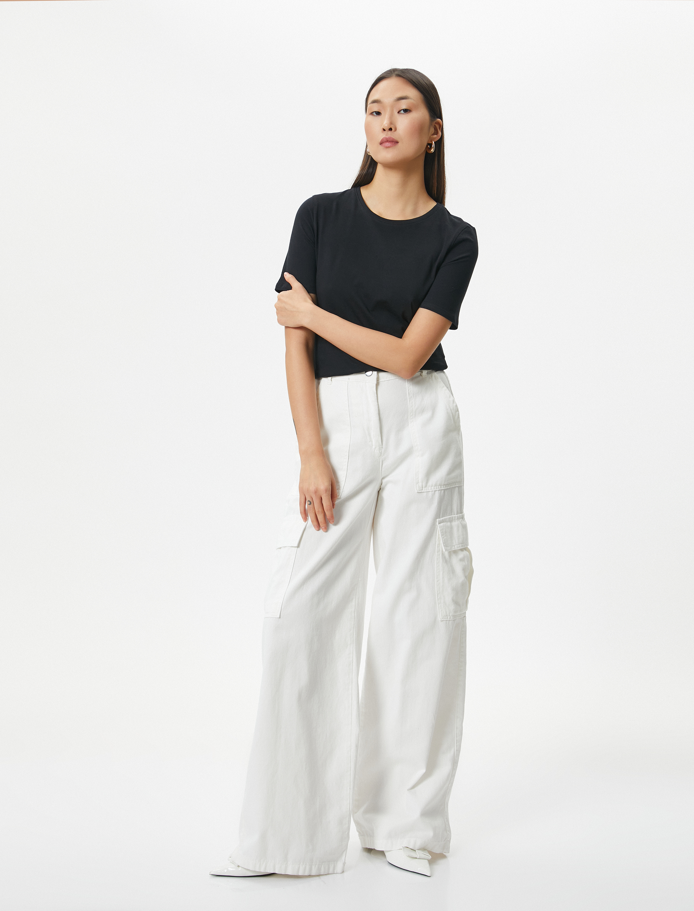   Basic Tişört Kısa Kollu Bisiklet Yaka Pamuklu