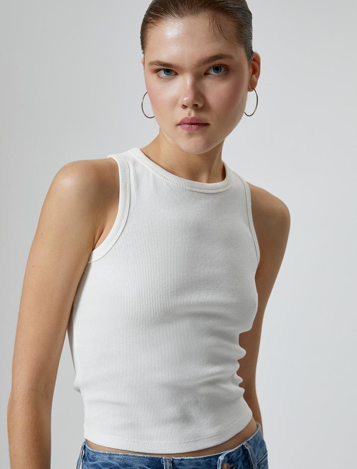  Ribanalı Basic Atlet Pamuklu Slim Fit