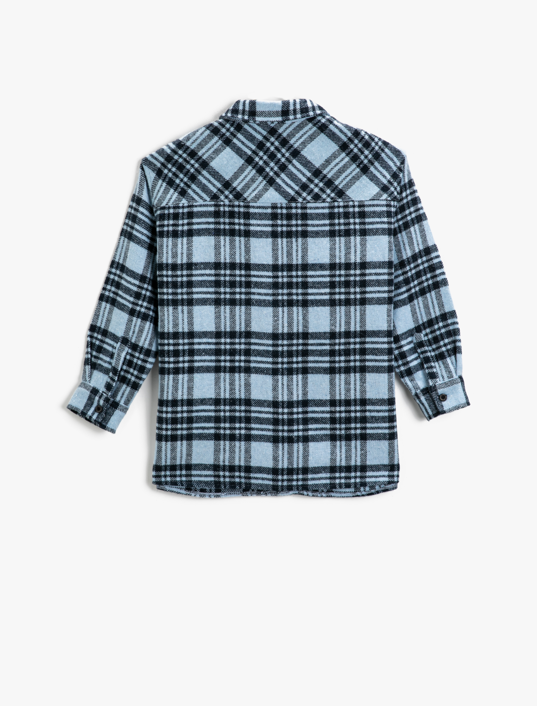  Erkek Çocuk Ekose Oduncu Gömlek Uzun Kollu Çift Cepli