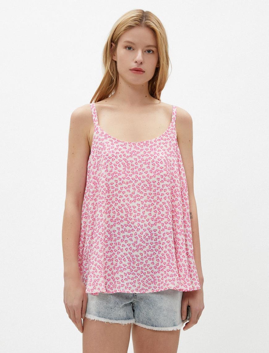   Çiçekli Atlet Askılı Tanktop