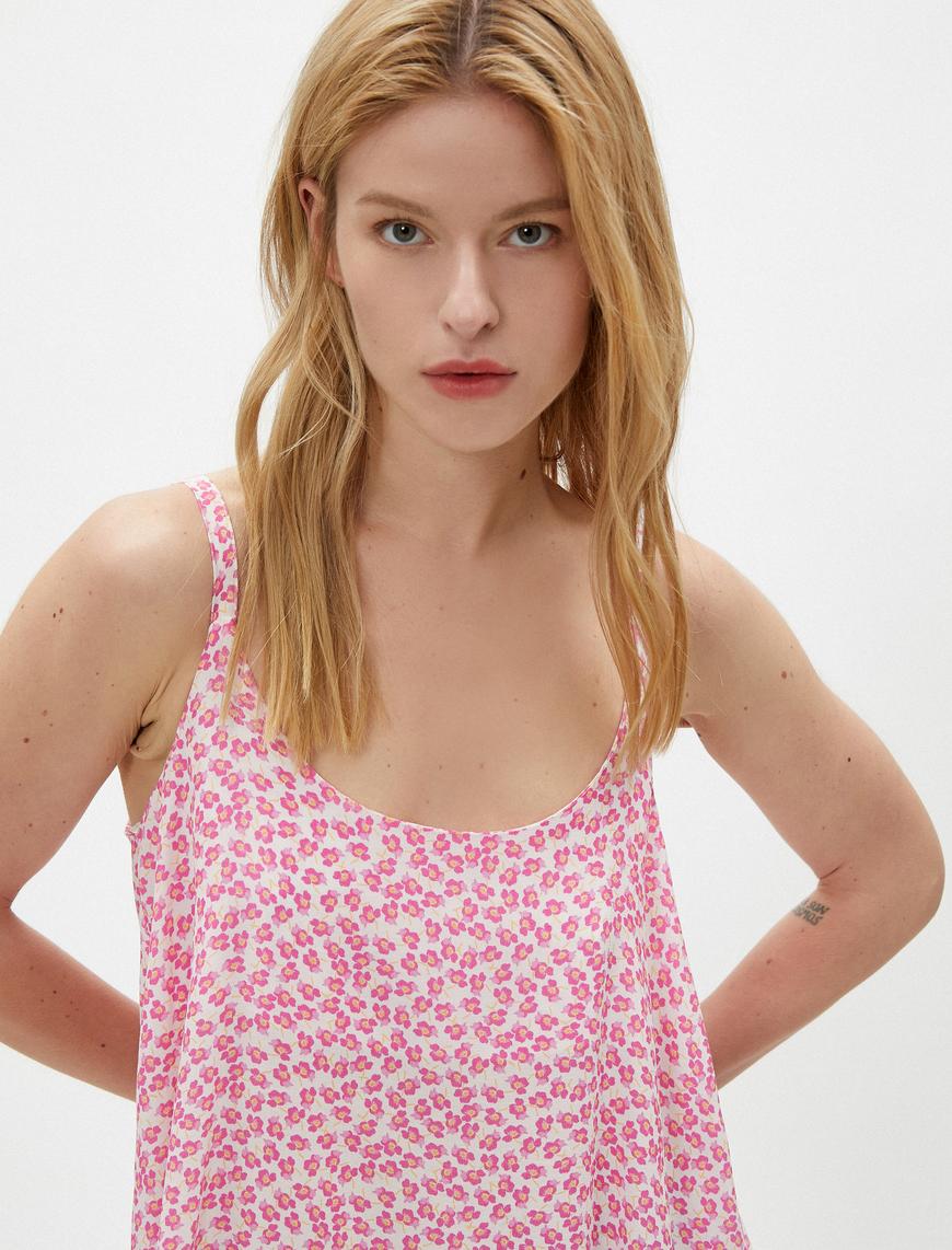   Çiçekli Atlet Askılı Tanktop
