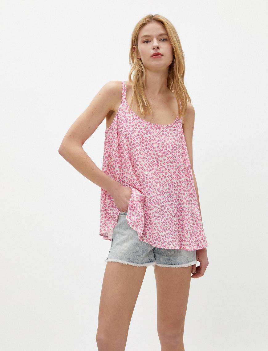   Çiçekli Atlet Askılı Tanktop