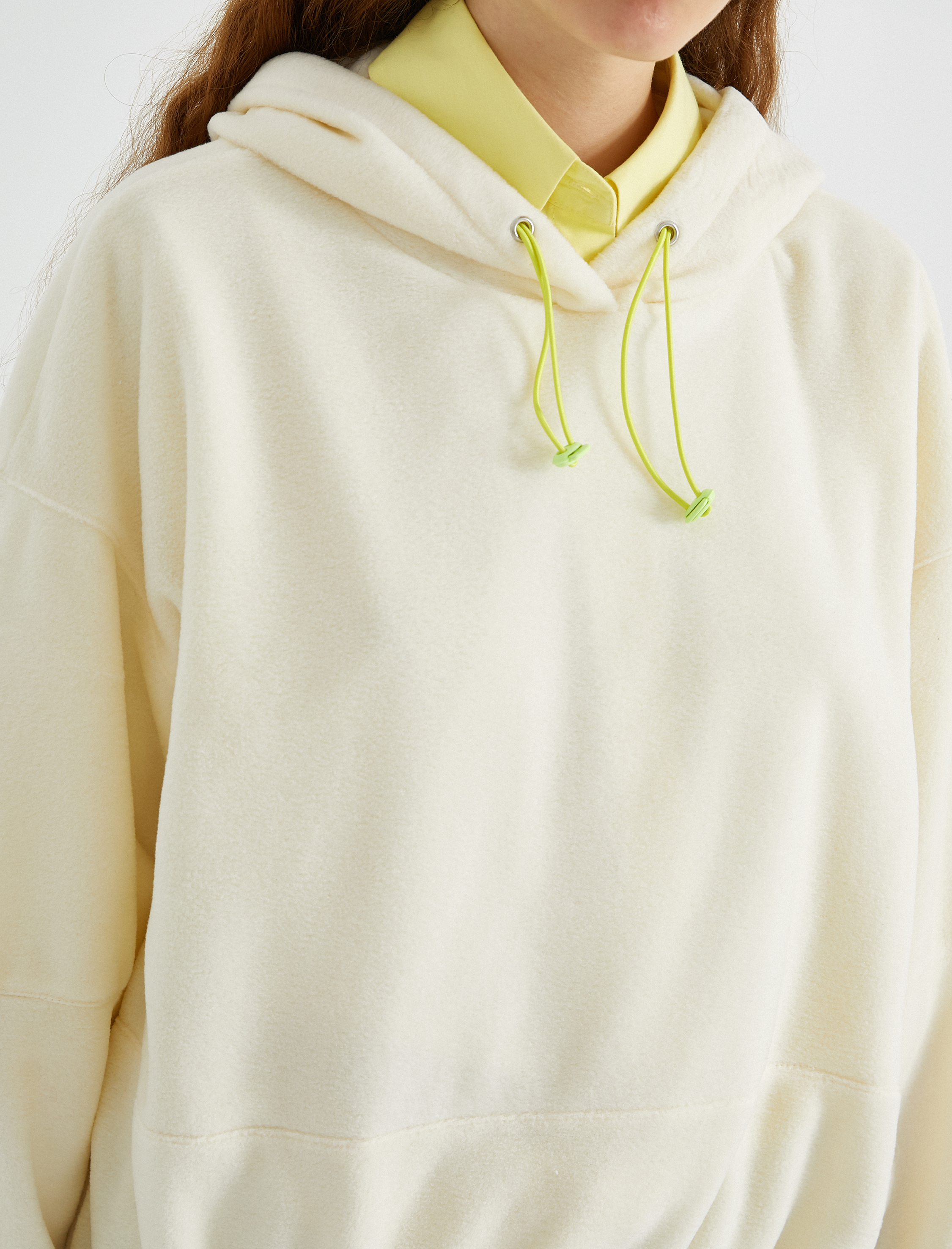   Kapüşonlu Kolları Lastikli Sweatshirt