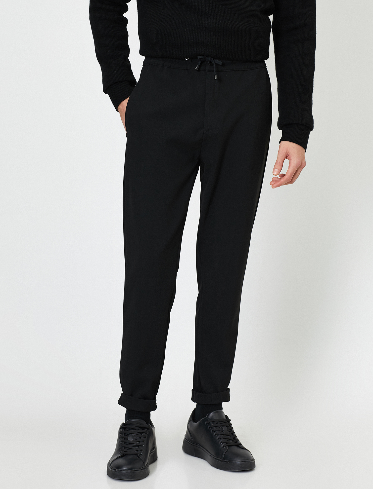   Beli Bağlamalı Lastikli Rahat Fit Pantolon