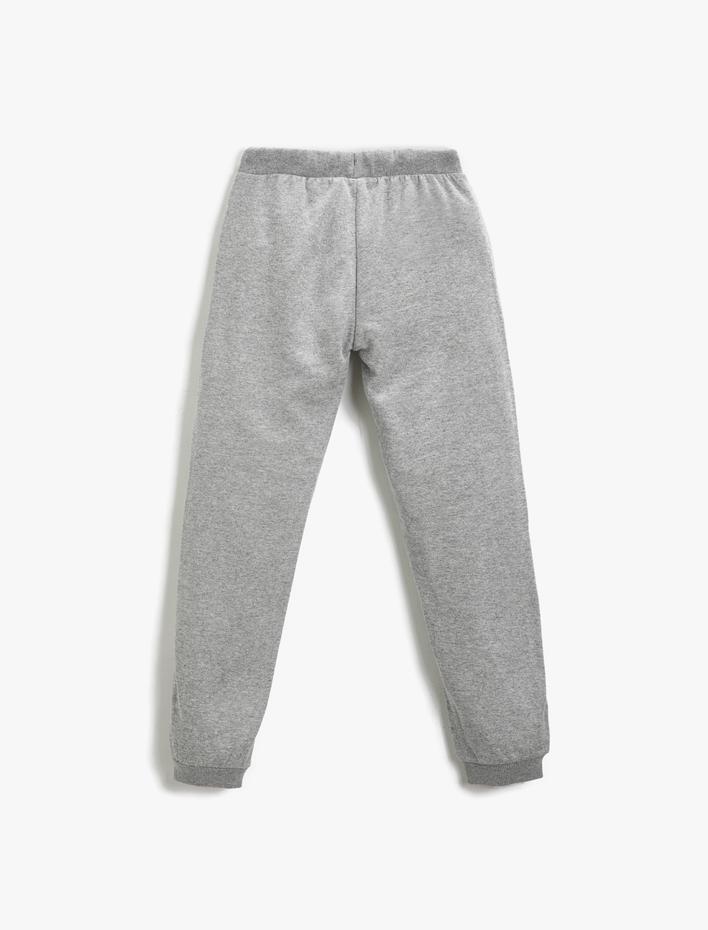 Erkek Çocuk Basketbol Topu Baskılı Eşofman Altı Cepli