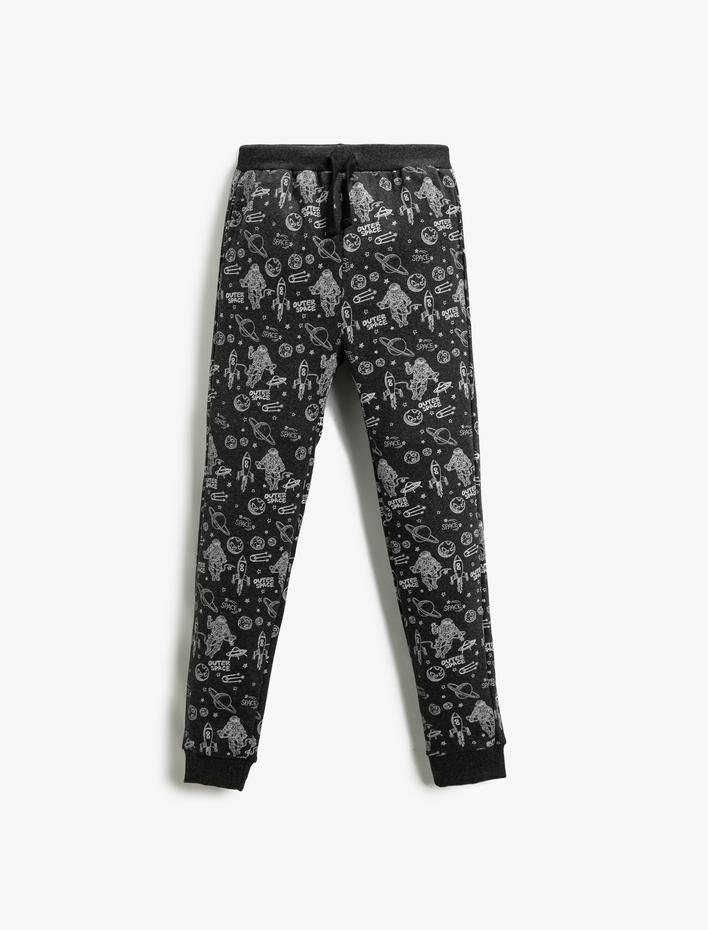 Erkek Çocuk Baskılı Jogger Eşofman Altı Beli Lastikli