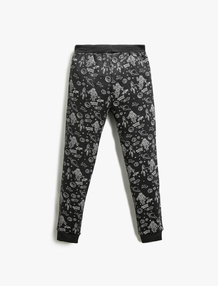Erkek Çocuk Baskılı Jogger Eşofman Altı Beli Lastikli