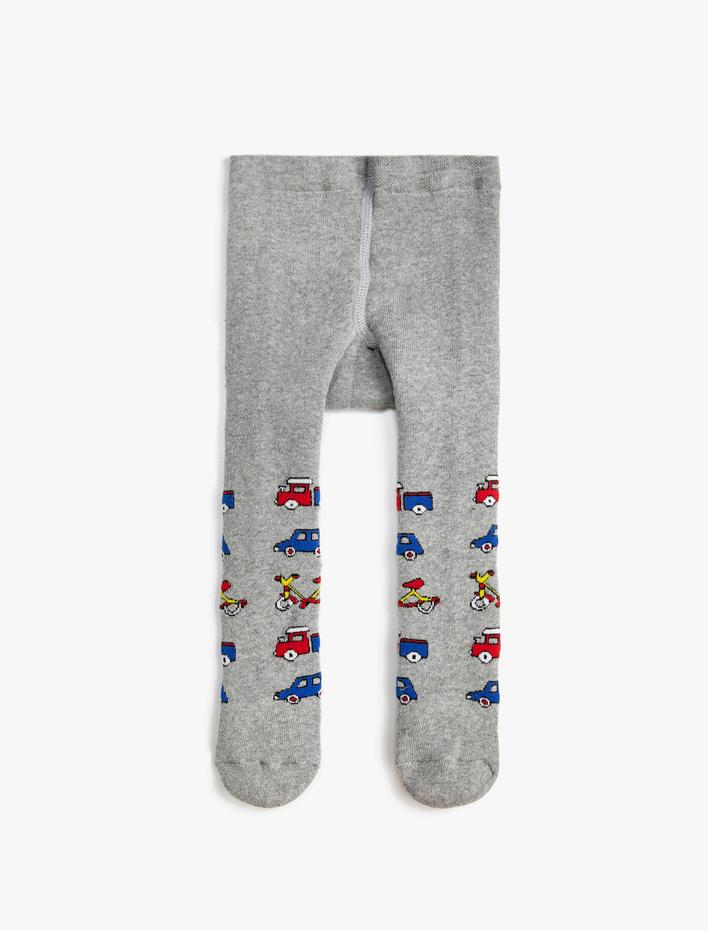 Erkek Bebek Desenli Havlu Külotlu Çorap